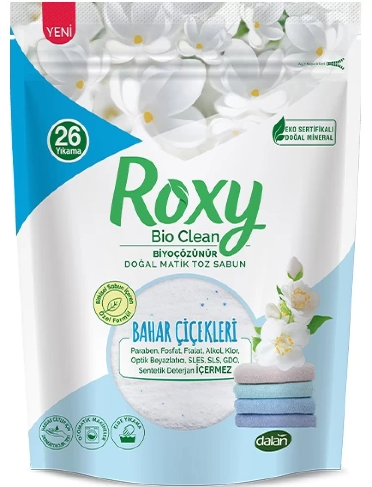 Roxy Bio Clean Doğal Matik Toz Sabun Bahar Çiçekleri 1600 Gr