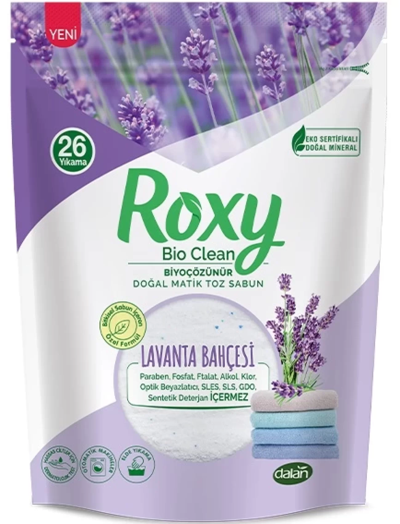 Roxy Bio Clean Doğal Matik Toz Sabun Lavanta Bahçesi 800 Gr