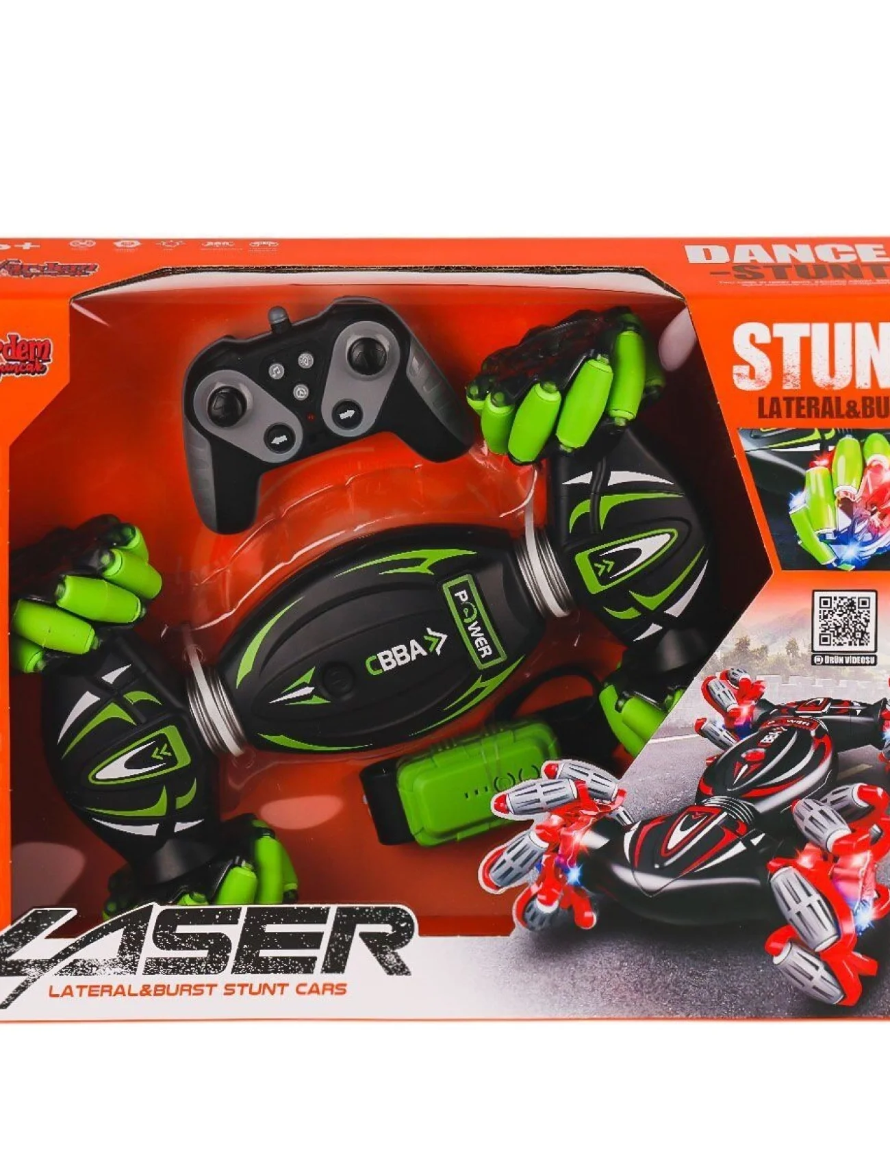 RQ3034-1 Kumandalı Bilekten Kontrol Işıklı Müzikli Stunt Araba -Vardem Oyuncak