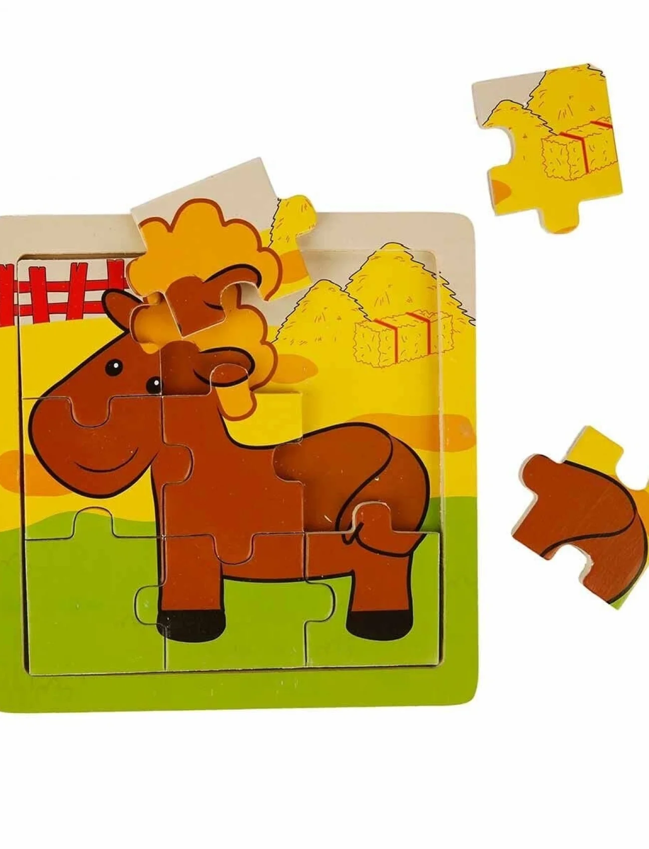 S00002907 WOODEN PUZZLE ANIMALS 9 PCS 3 AST