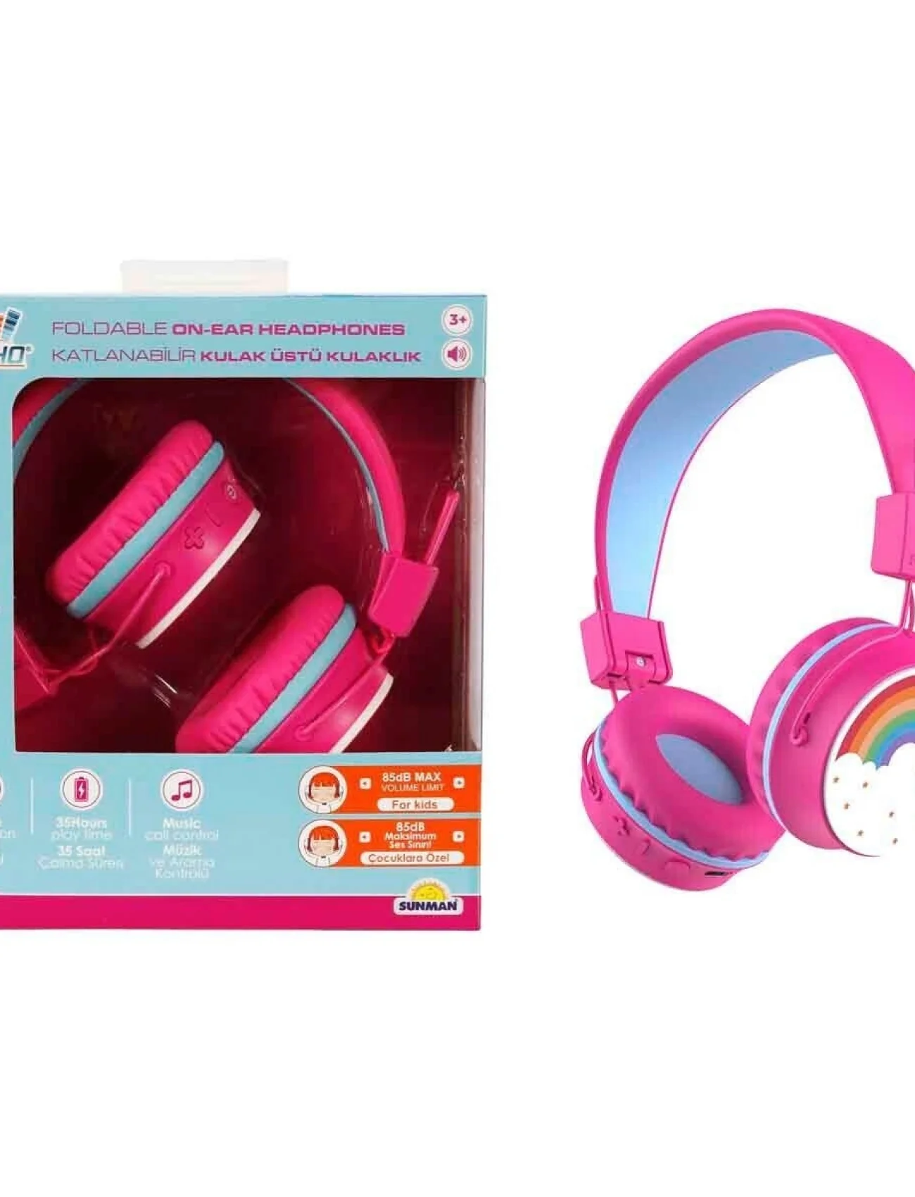 S01002605 -SUN-GLE-ECH-KULAKLIK MİKROFONLU KATLANABİLİR KABLOSUZ GÖKKUŞAĞI RESİM