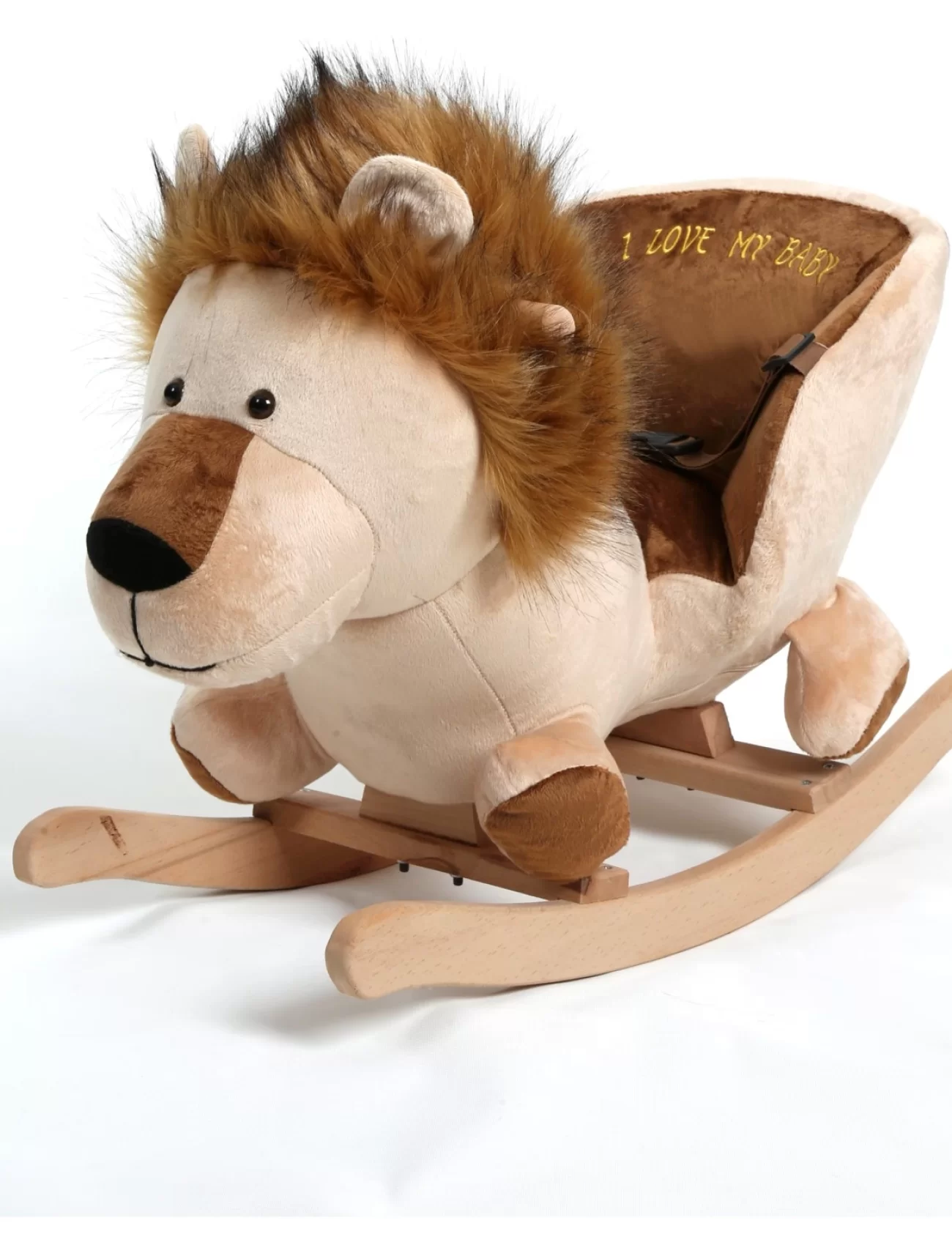 Safeline Bebe Peluş Ahşap Sallanır Oyuncak Aslan