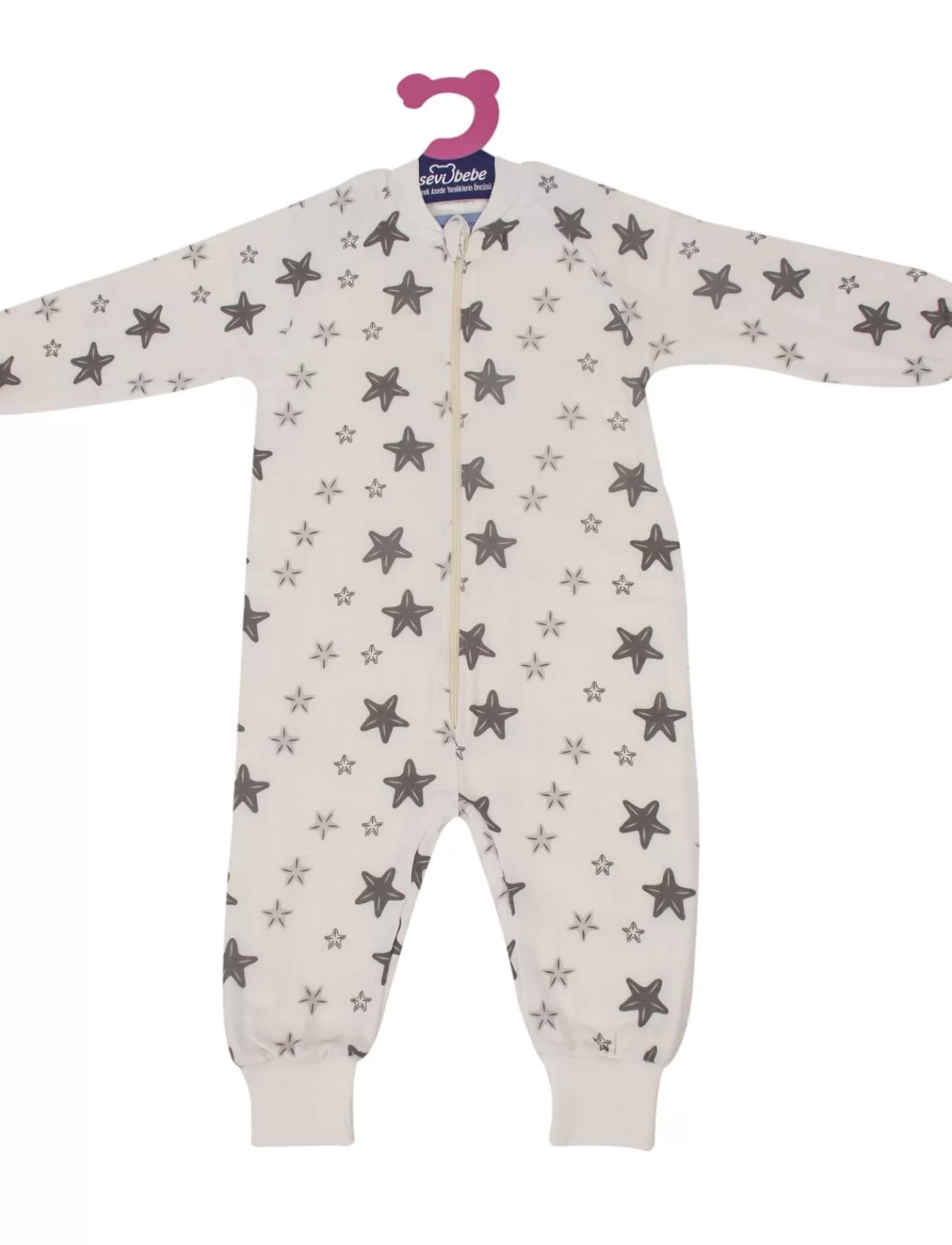 Sevi Bebe Organik Müslin Uyku Tulumu ART-309 Gri Yıldız