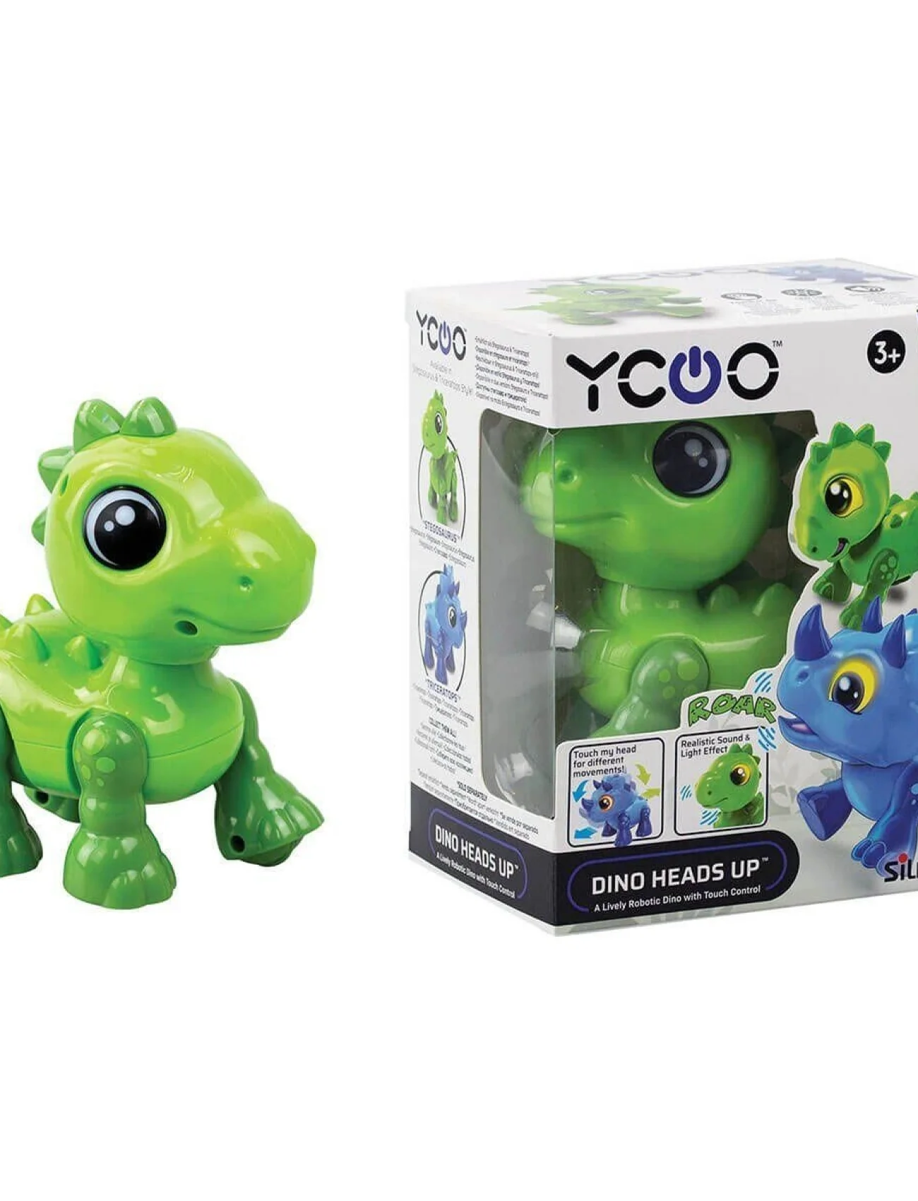 SIL 88592 Silverlit Sesli ve Işıklı Elektronik Robot Dino Heads Up -Necotoys