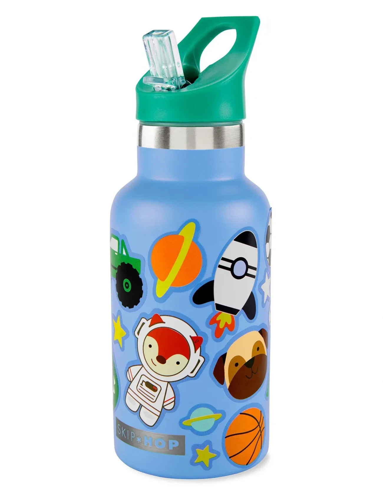 Skip Hop Spark Style Paslanmaz Çelik Suluk Mavi