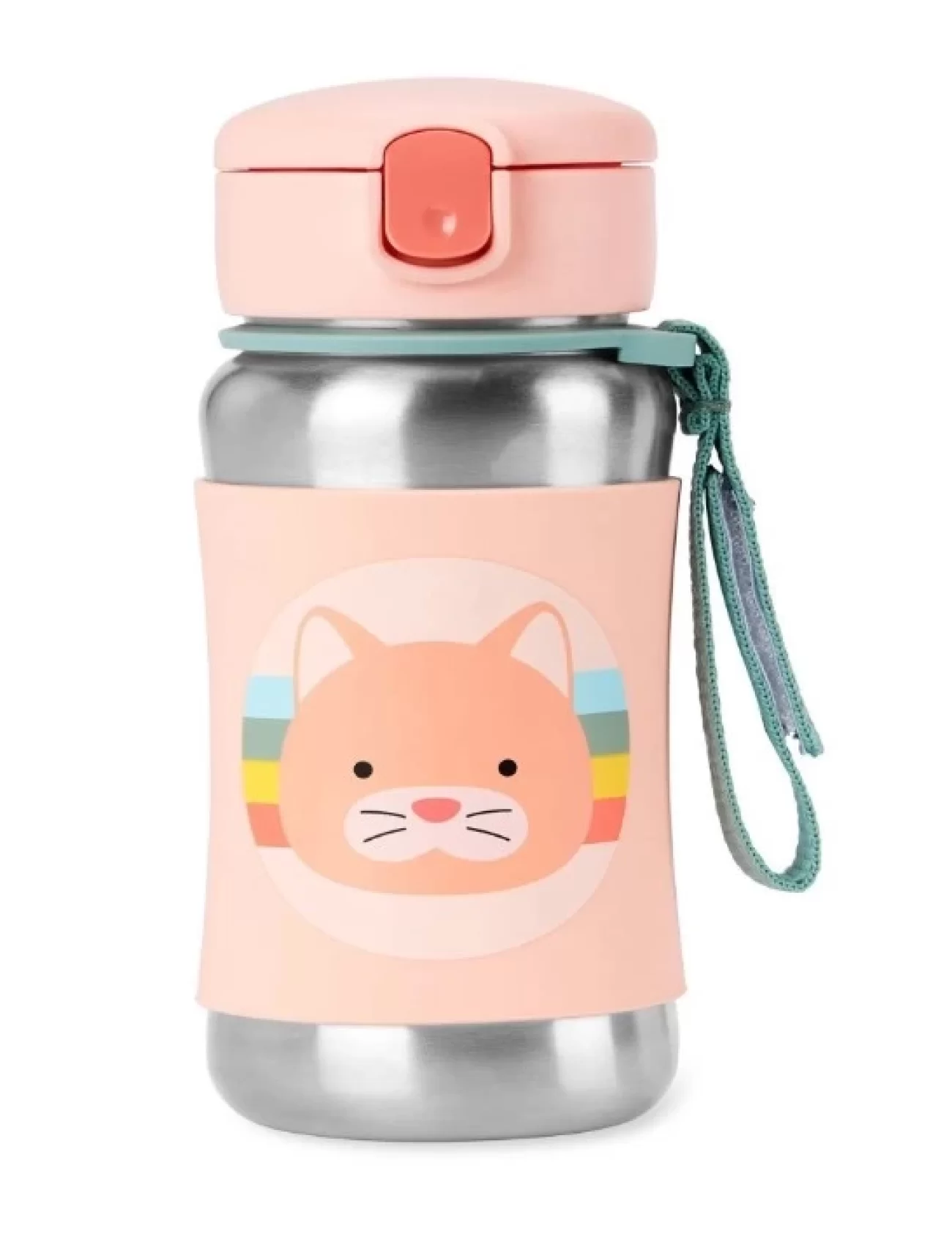 Skip Hop Zoo Pipetli Paslanmaz Çelik Suluk 350 Ml Kedi