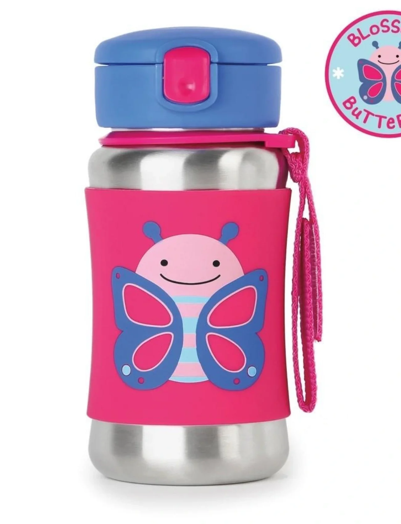 Skip Hop Zoo Pipetli Paslanmaz Çelik Suluk 350 ml Kelebek