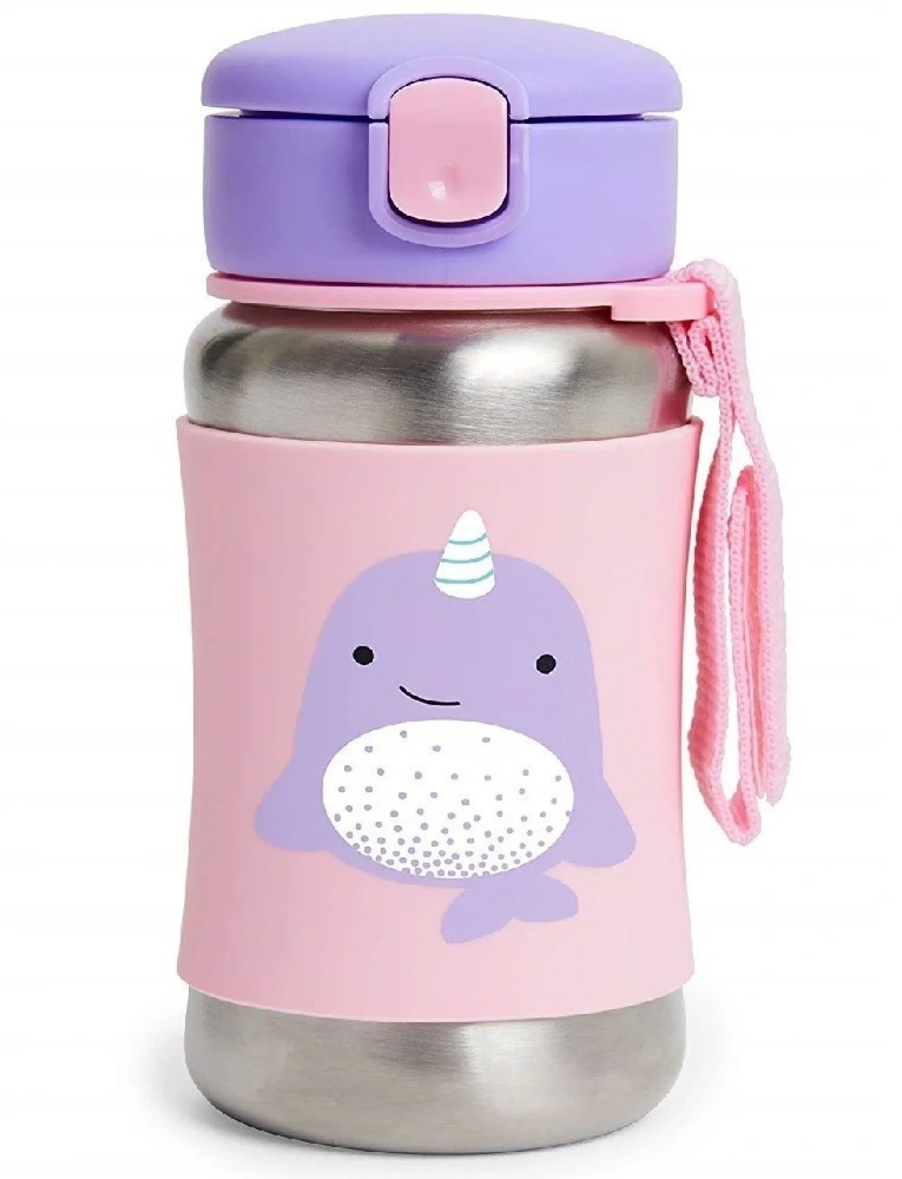 Skip Hop Zoo Pipetli Paslanmaz Çelik Suluk 350 Ml Narwhal