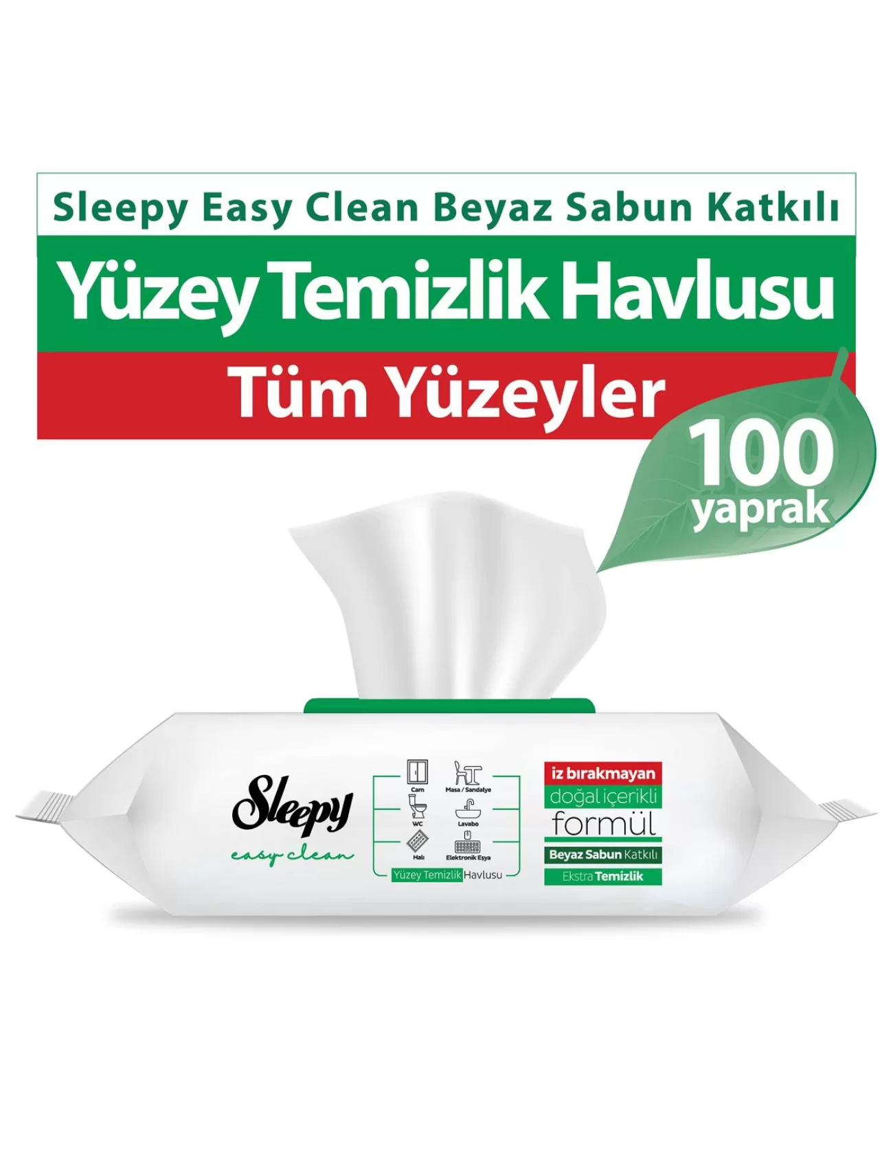 Sleepy Easy Clean Yüzey Temizlik Havlusu 100 Adet