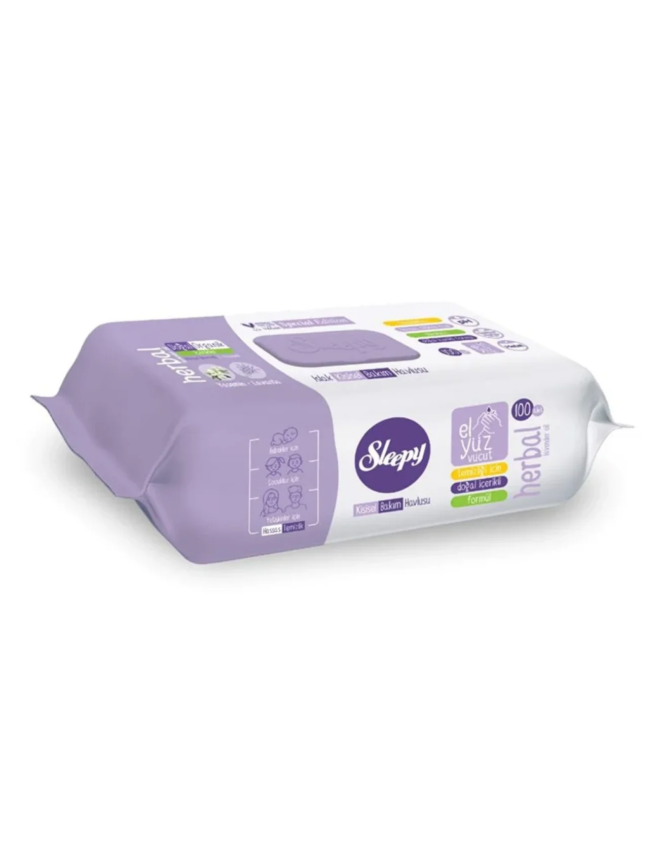 Sleepy Kişisel Bakım Havlusu 100lü Herbal