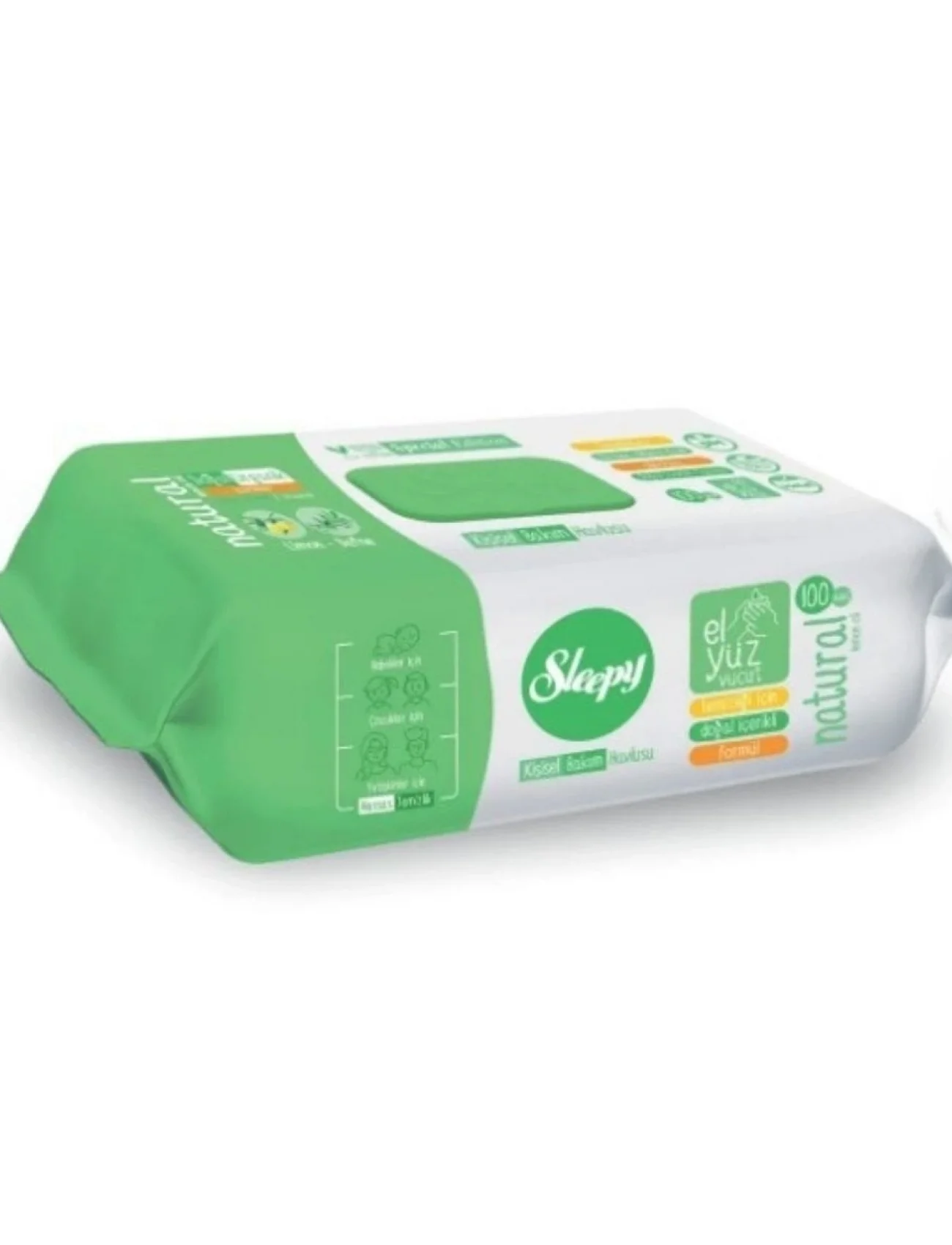 Sleepy Kişisel Bakım Havlusu 100lü Naturel