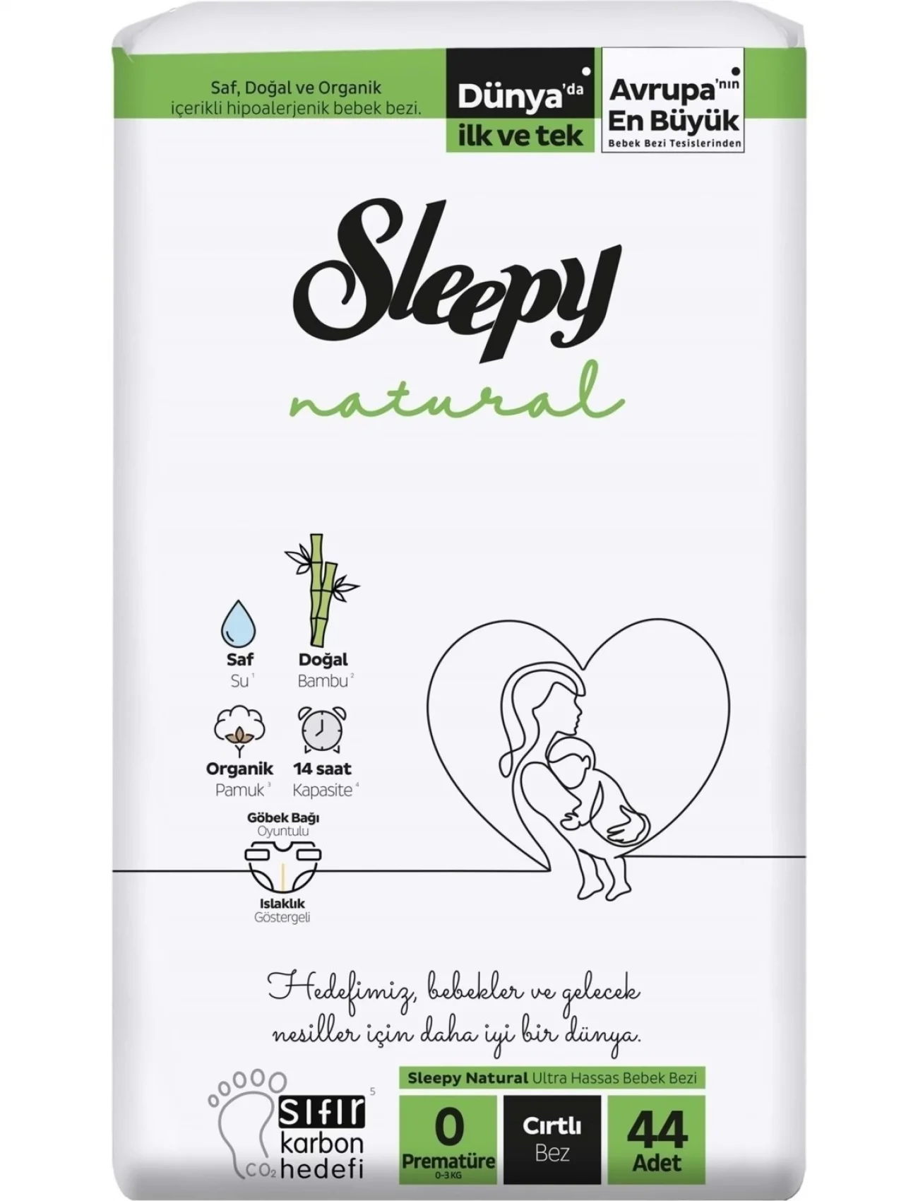 Sleepy Natural Bebek Bezi 0 Beden Premature 44 Adet
