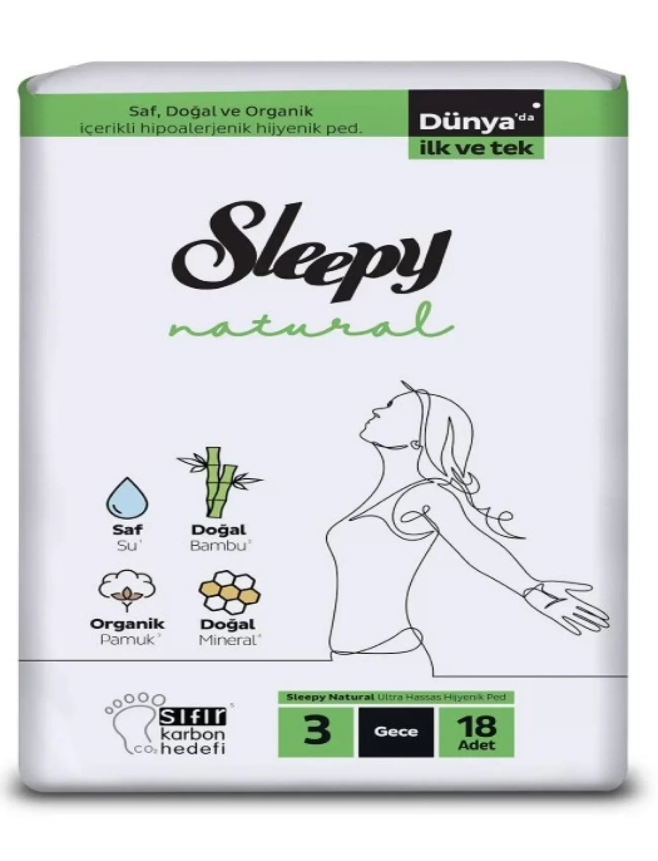 Sleepy Natural Süper Eco Paket Gece 18 Adet