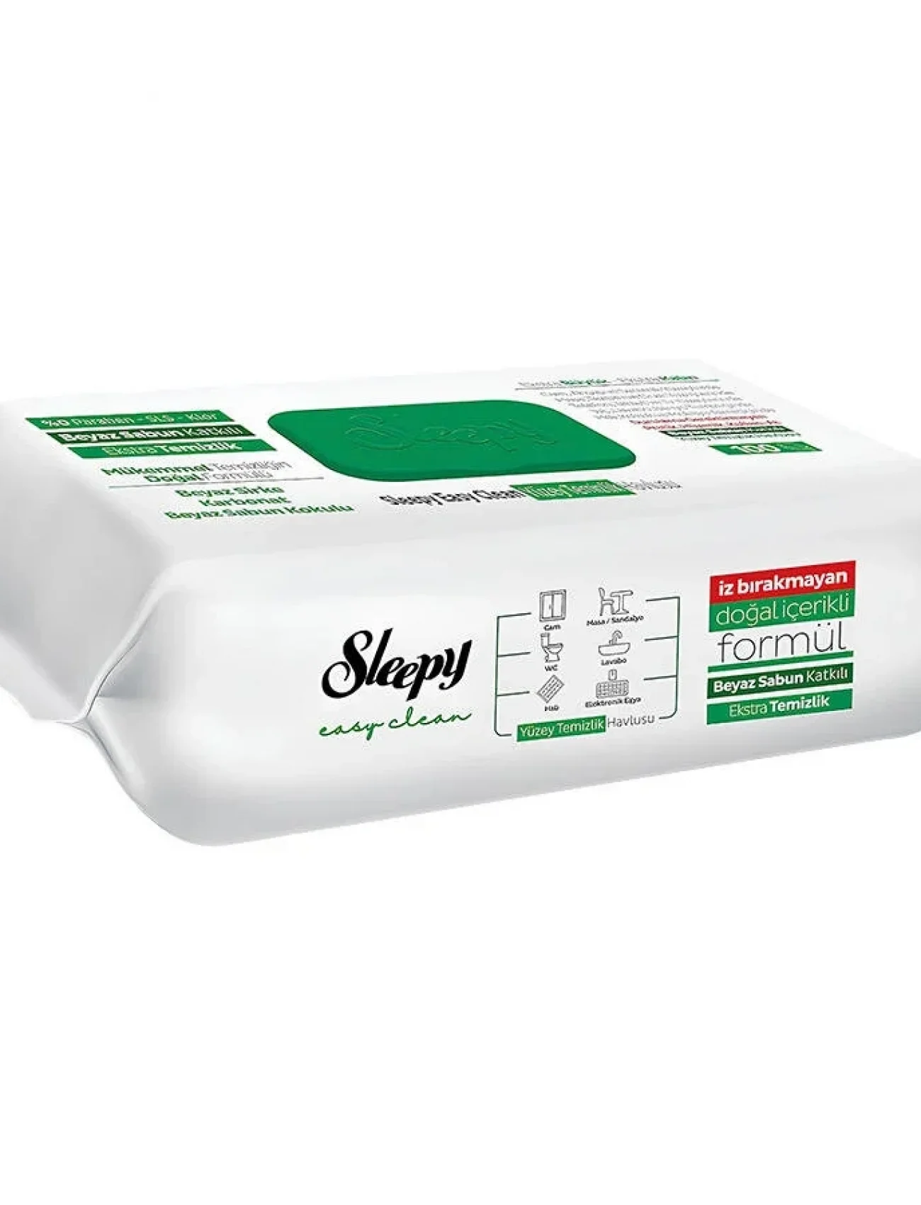 Sleepy Premium Yüzey Temizlik Havlusu 100 Adet Beyaz Sabun