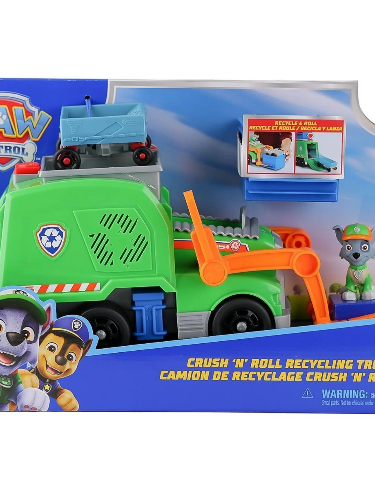 SPM-6071248 PaW Patrol  Rocky ile Crush N Roll Geri Dönüşüm Kamyonu