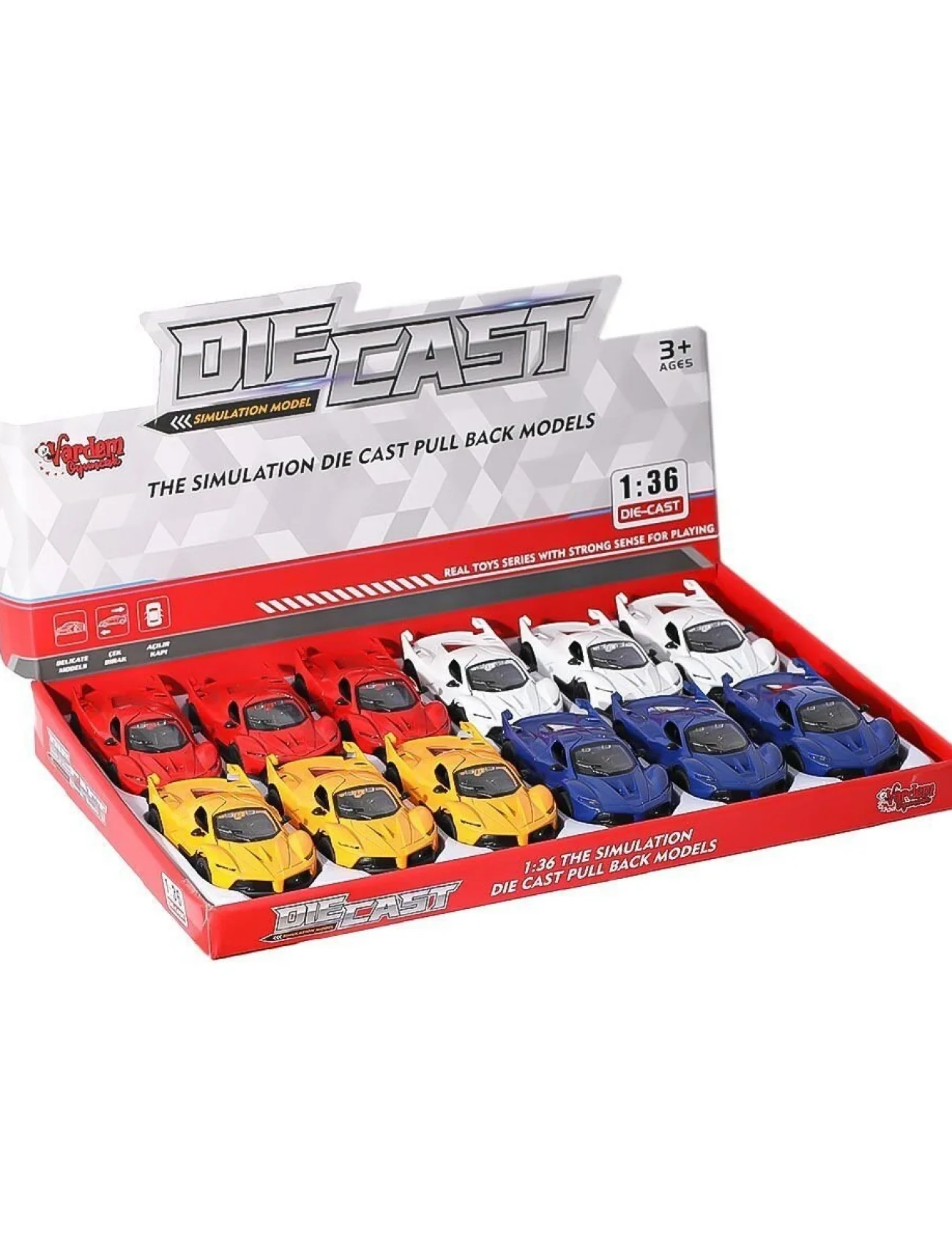 SR-1310-11-12-13 Çek Bırak Işıklı ve Müzikli Spor Araba 1:36 -Vardem