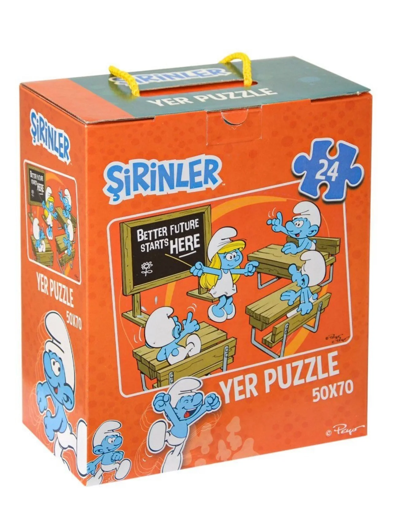 SRN7728 Şirinler Yer Puzzle - Laço Kids