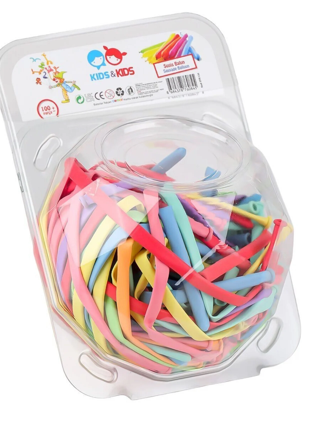 SRT-130 Sosis Balon Karışık Renk 100lü