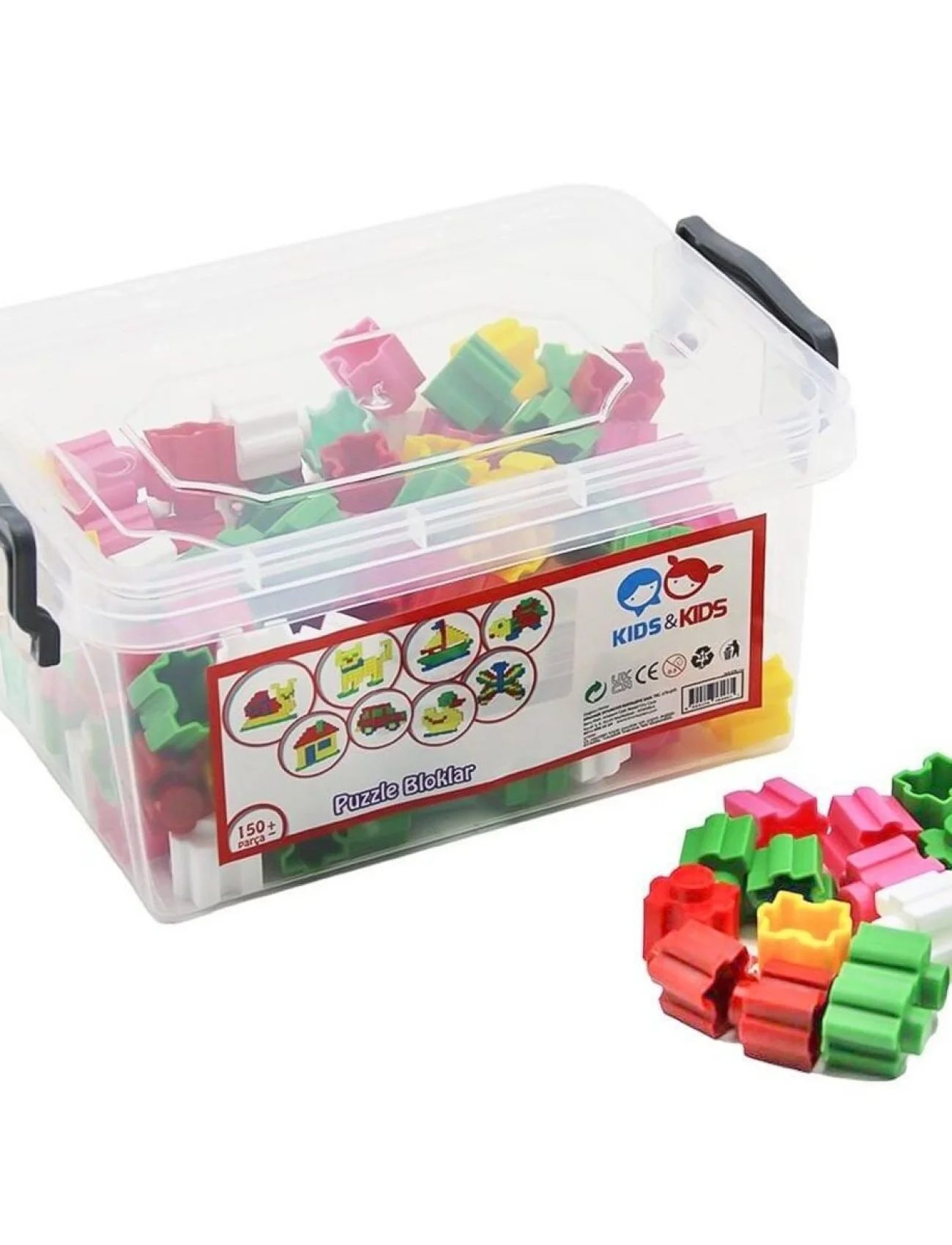 STR-114 KİDS KİDS 150 PARÇA PUZZLE BLOKLAR KOLİ 25 PK