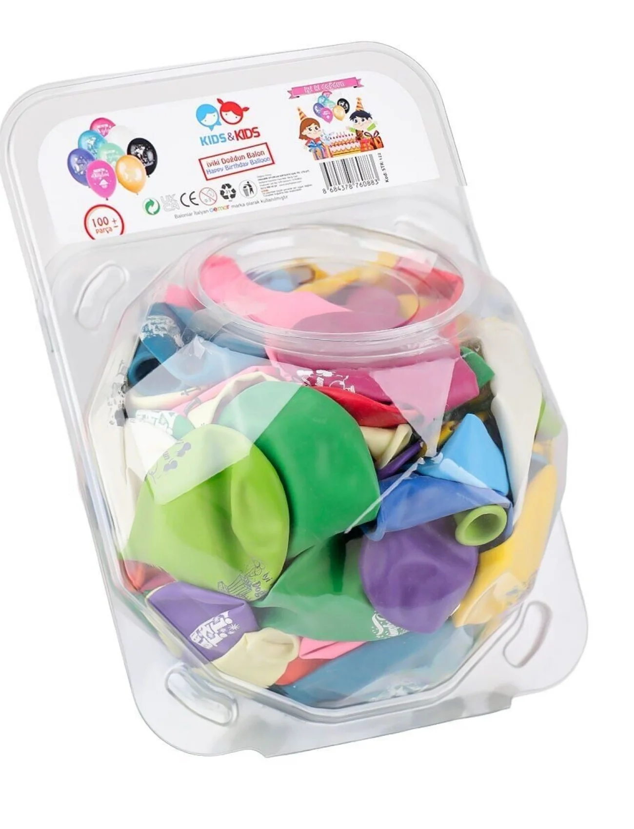 STR-122 KİDS KİDS İYİKİ DOĞDUN BALON 100LÜ KOLİ 36 PK