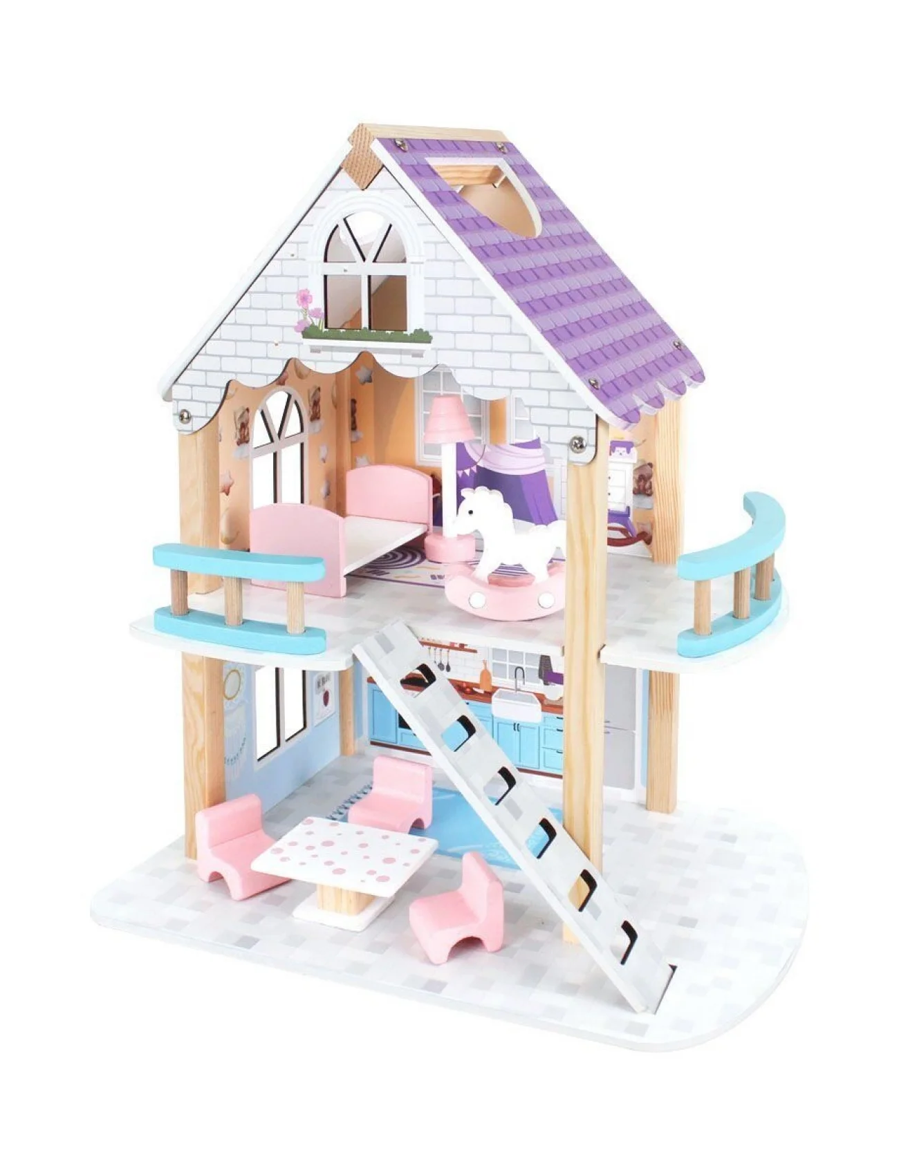 T2011 Ahşap Oyun Evi 2 Katlı -Okutan Hobi