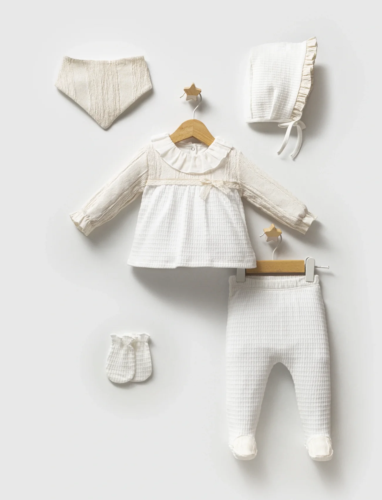 Tongs Baby Authentic 5li Zıbın Takım Ekru