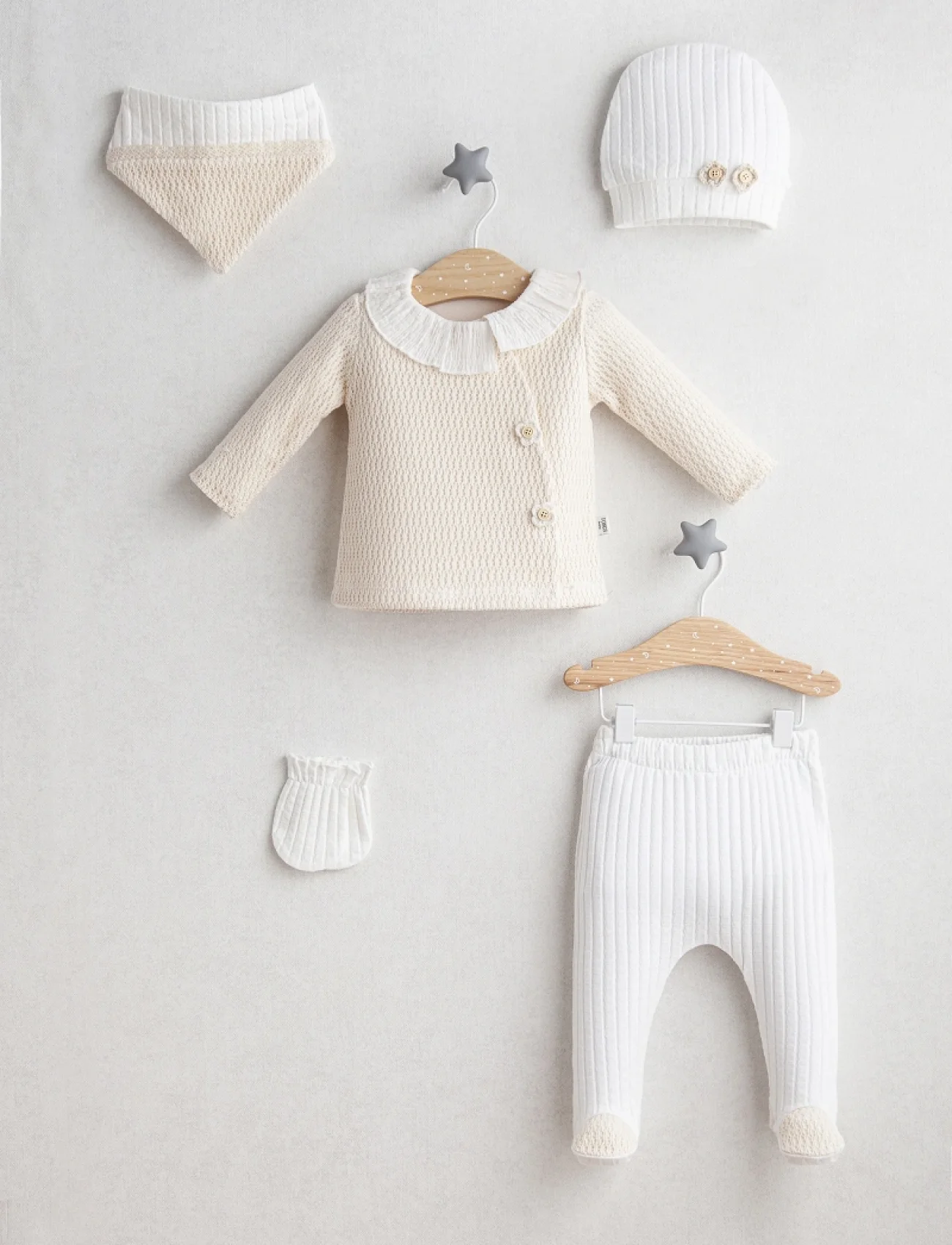 Tongs Baby Daisy Dream 5li Zıbın Set 5464 Ekru