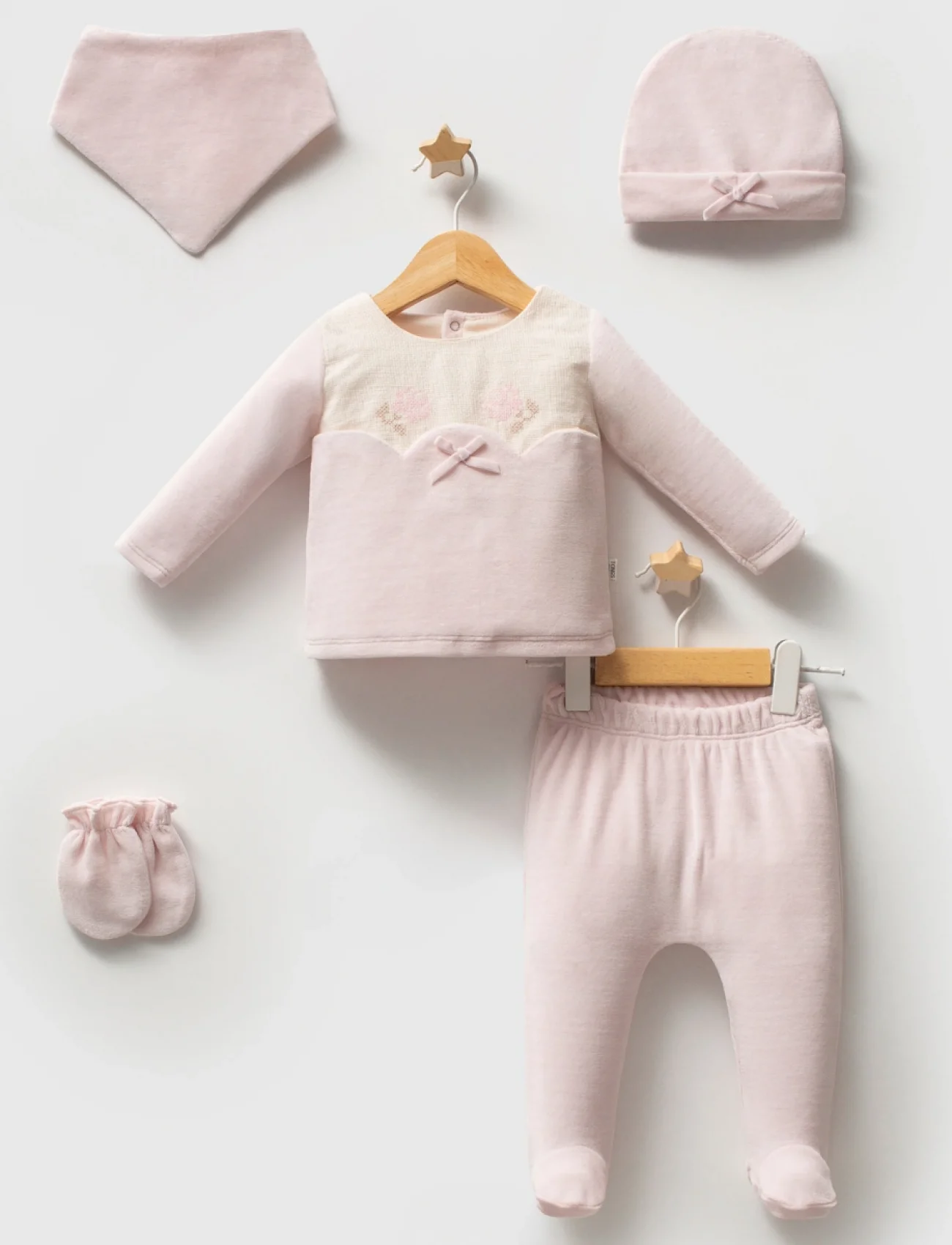 Tongs Baby Etamine 5li Hastane Çıkışı 5684 Pembe