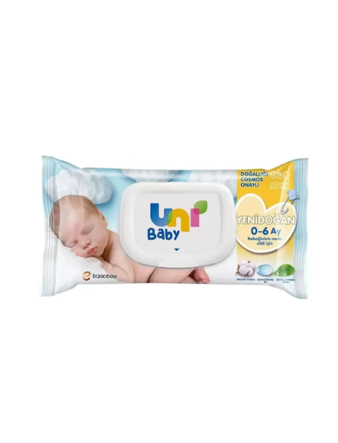 Uni Baby Yenidoğan Islak Havlu Mendil Tekli Paket 40Lı