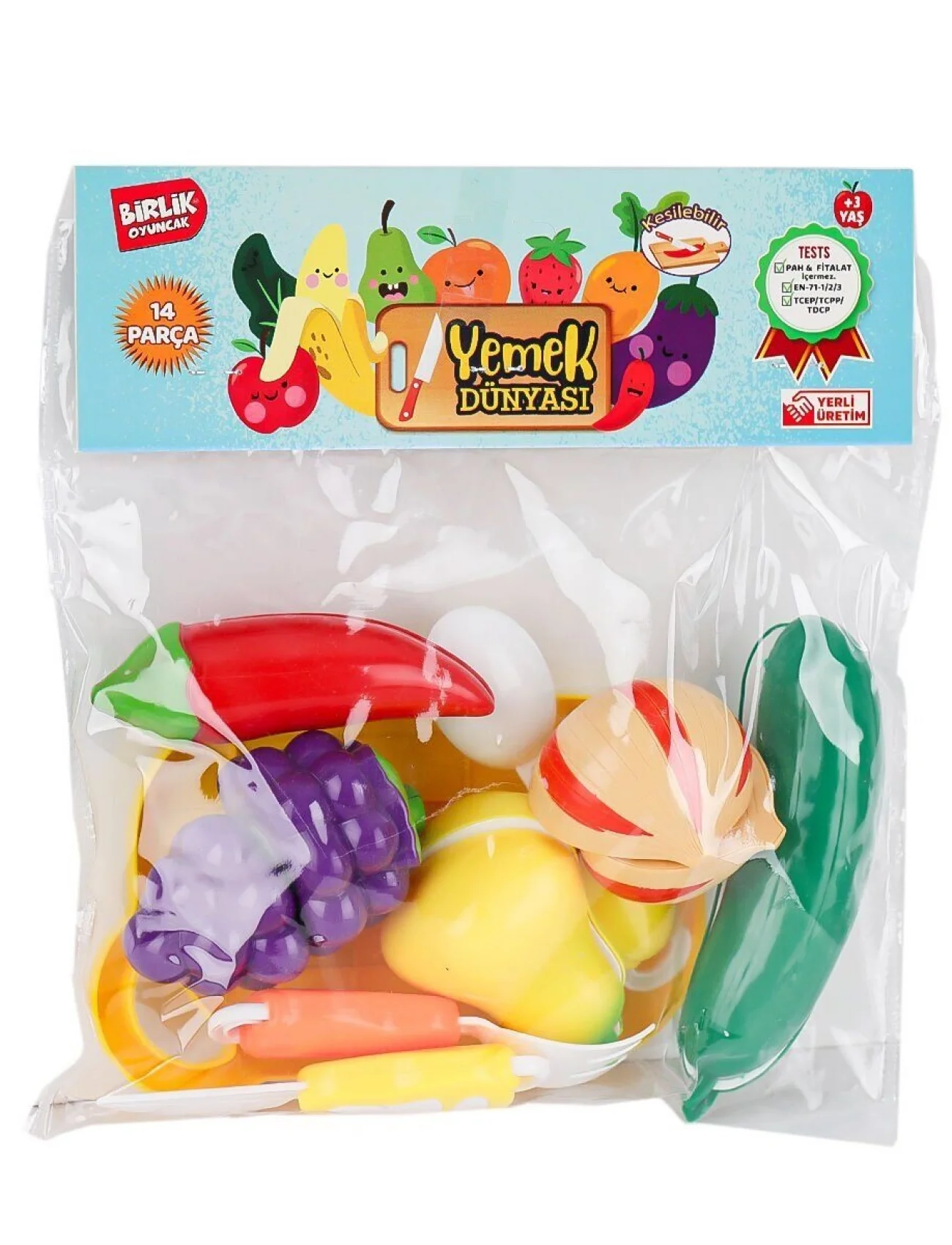 URT007-PVC-2A B Kesilebilen Meyve Sebze 14 Parça