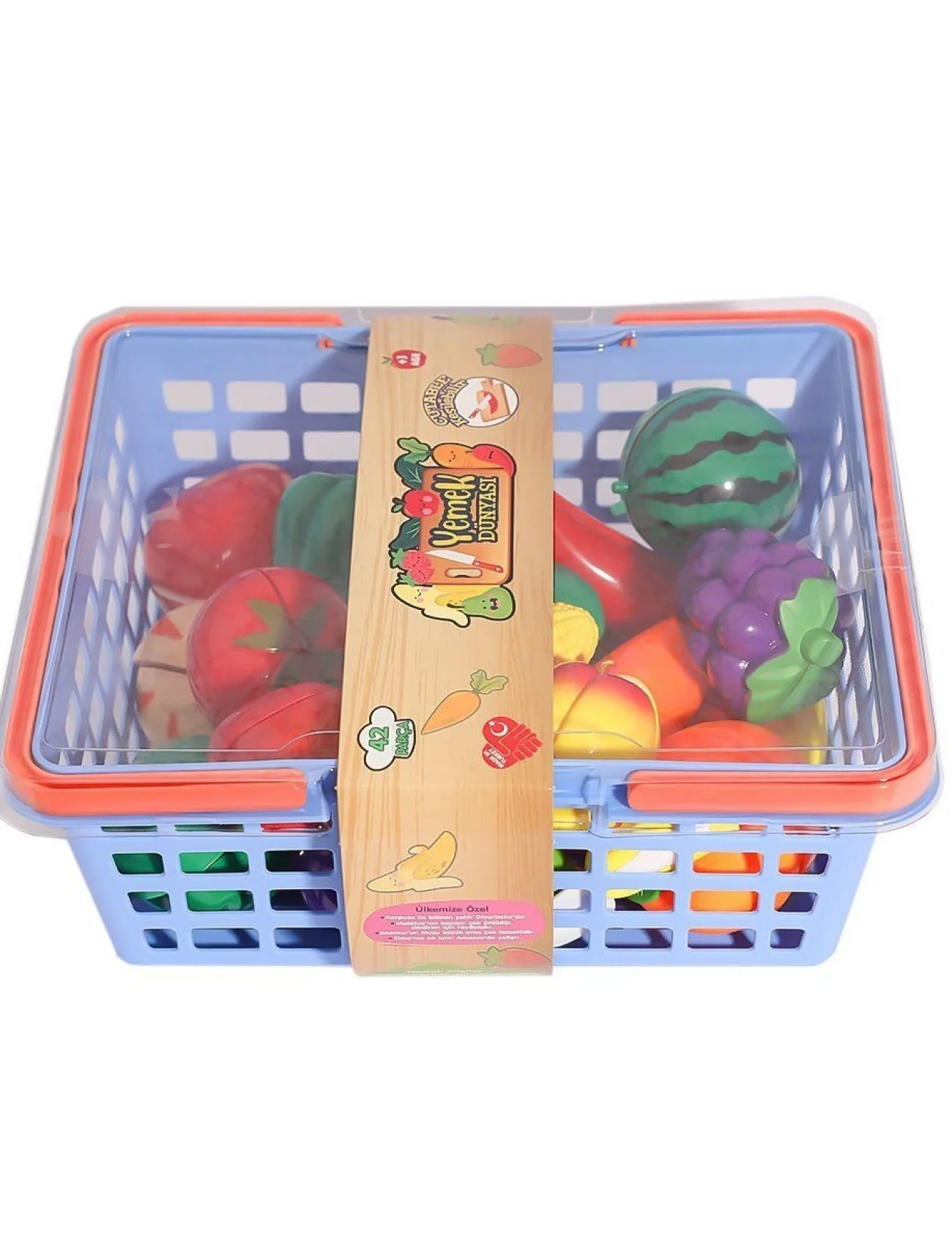 URT007-SPT-001 Kesilebilen Meyve ve Sebze Sepetli 42 Parça -Birlik