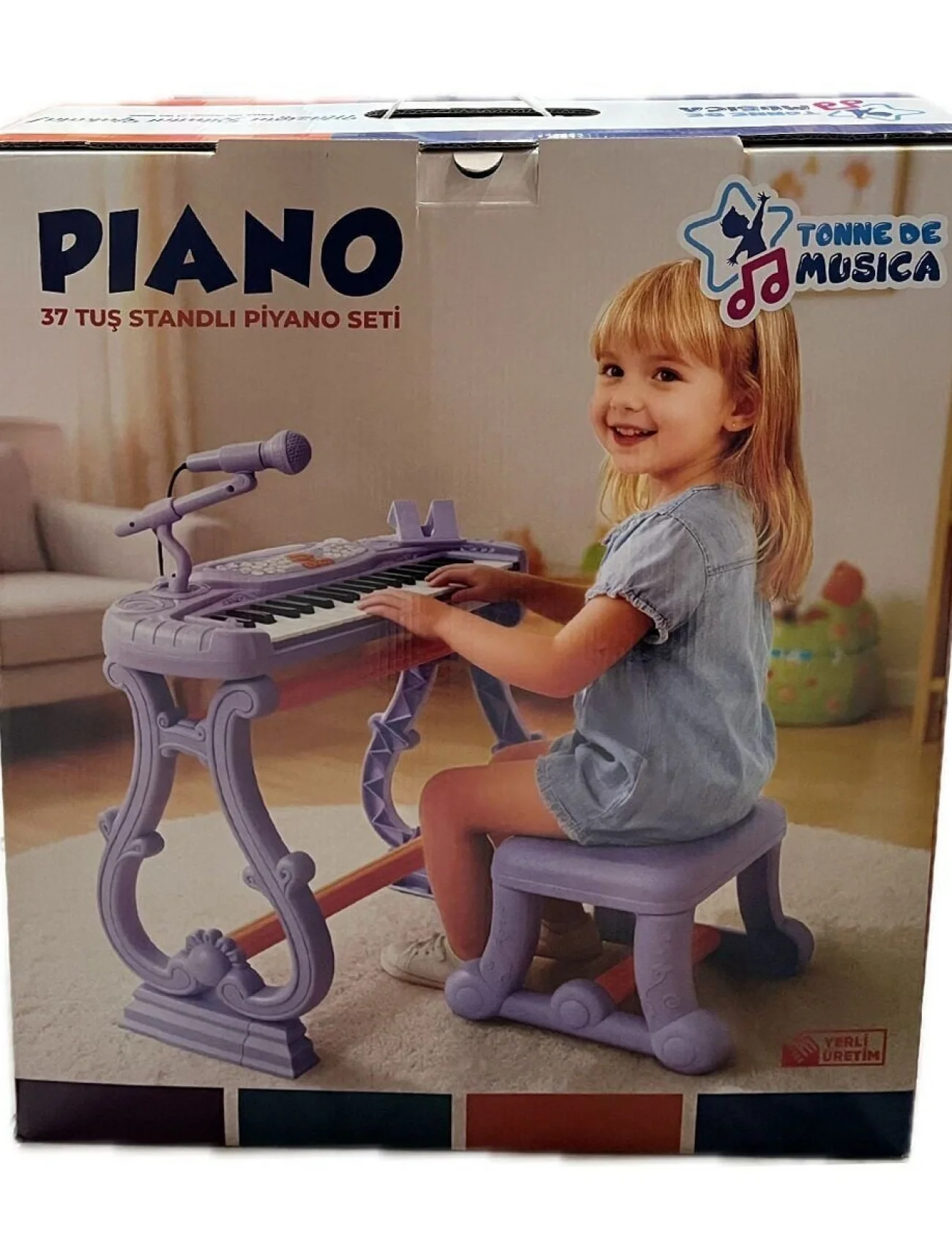 URT033-003 AYAKLI 37 TUŞ PİANO ORG - LİLA