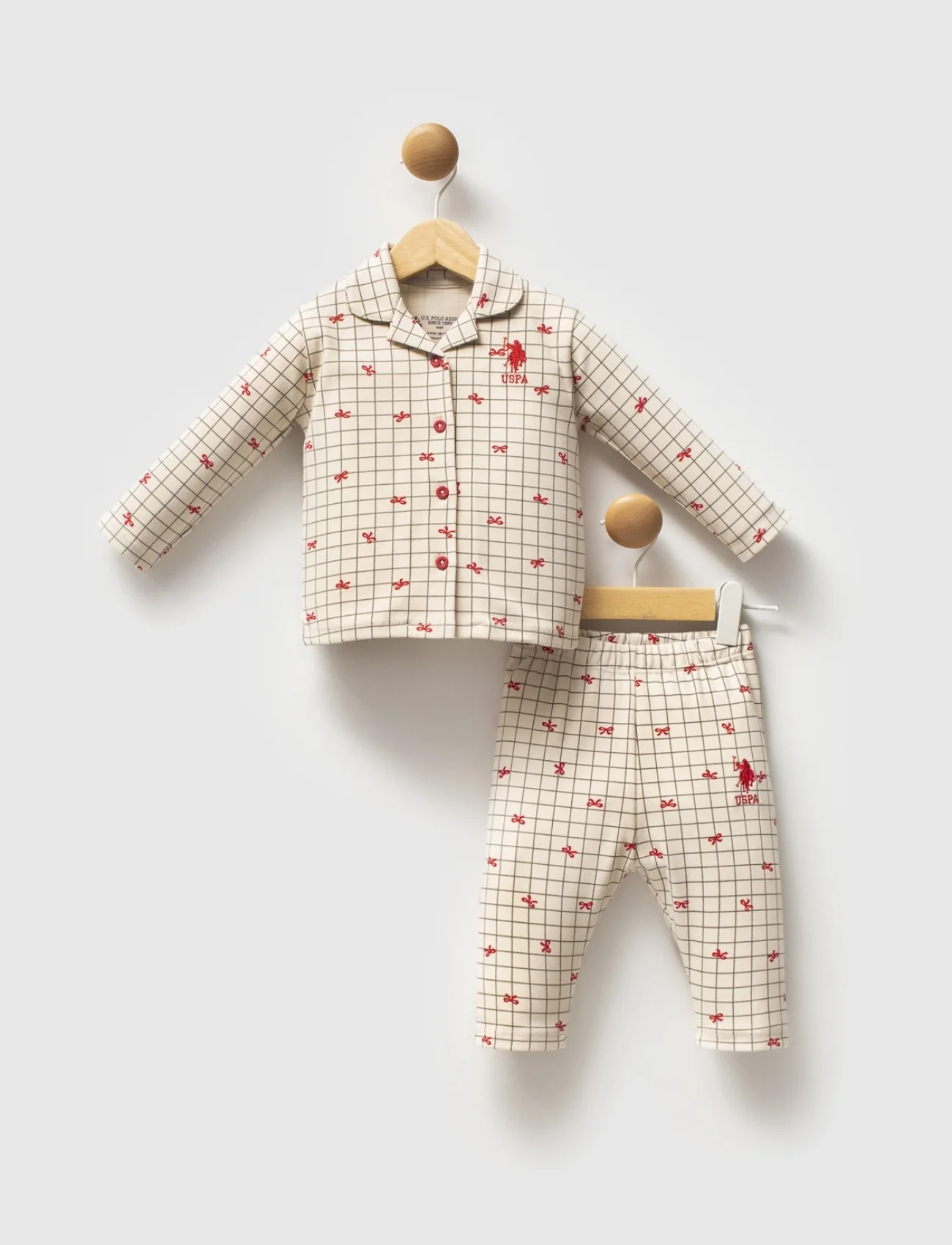 U.s. Polo Assn Gömlek Pijama Takımı Usb2728 Beyaz