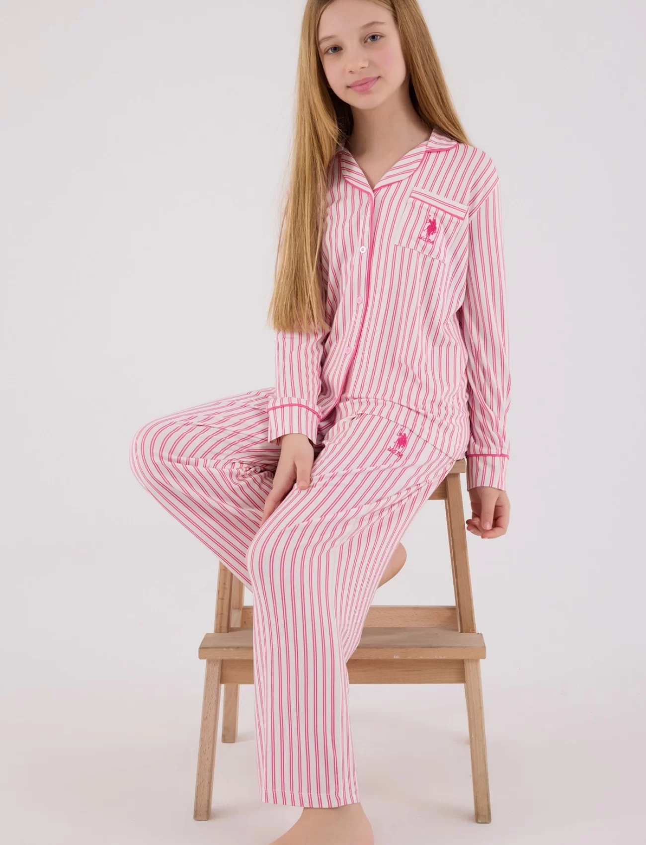 U.s. Polo Assn Gömlek Pijama Us2326-4 Fuşya