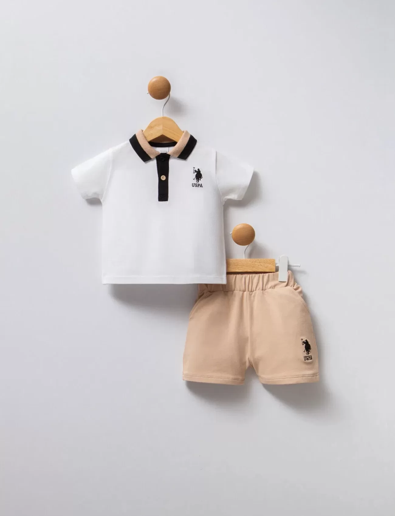 U.s Polo Bebek 2li Takım Usb2339 Beyaz-bej