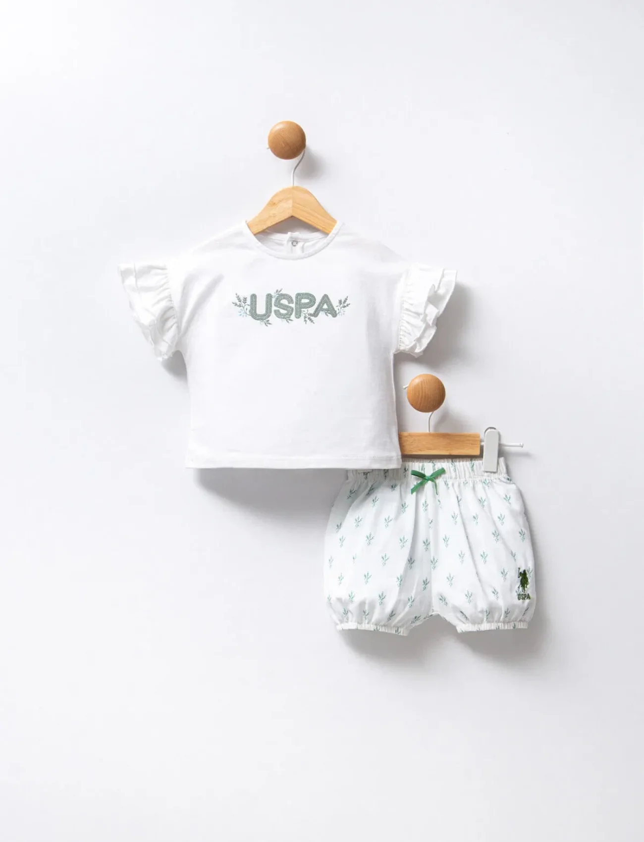 U.s Polo Bebek 2li Takım Usb2442 Beyaz