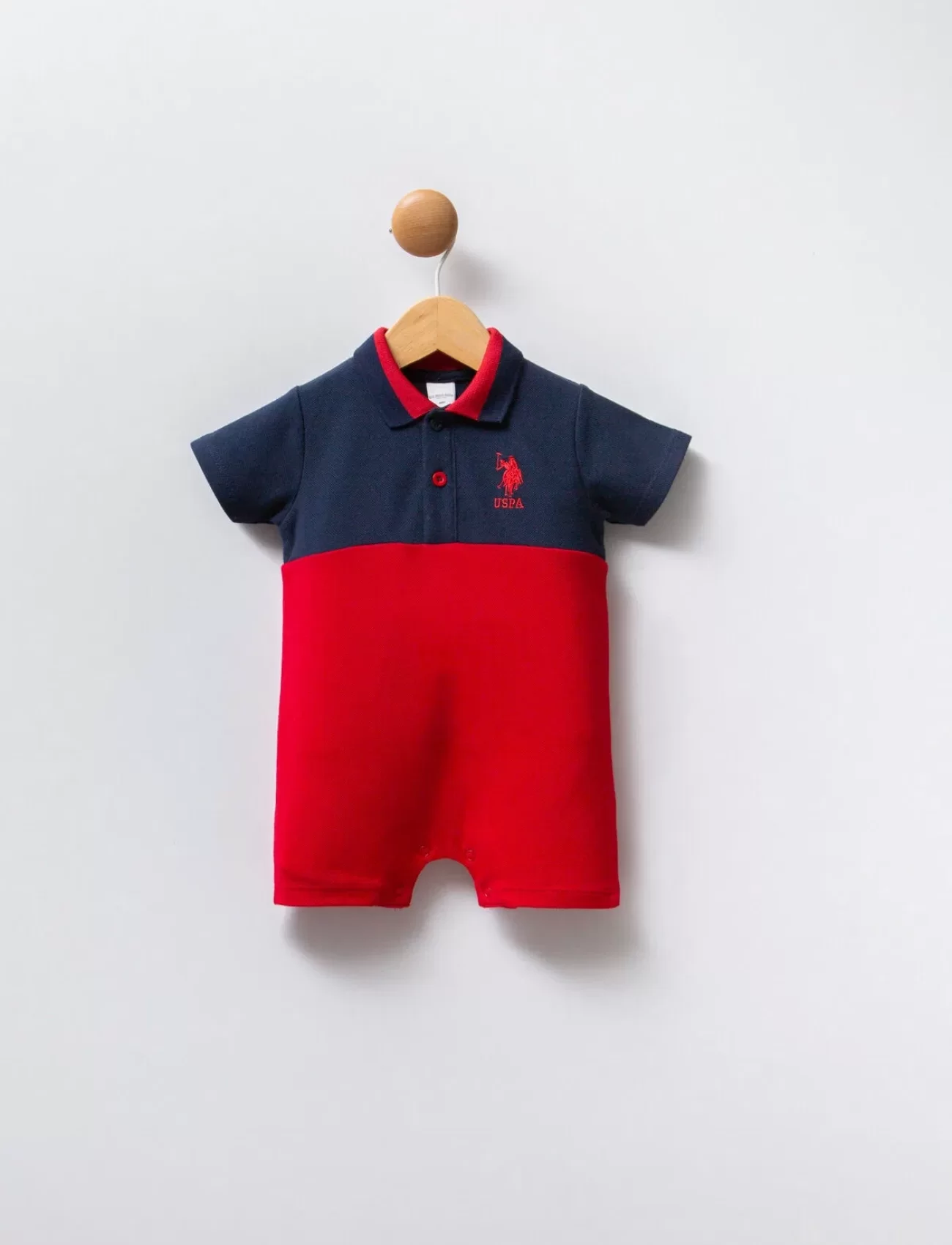 U.s Polo Bebek Tulum Usb2343 Lacivert-kırmızı