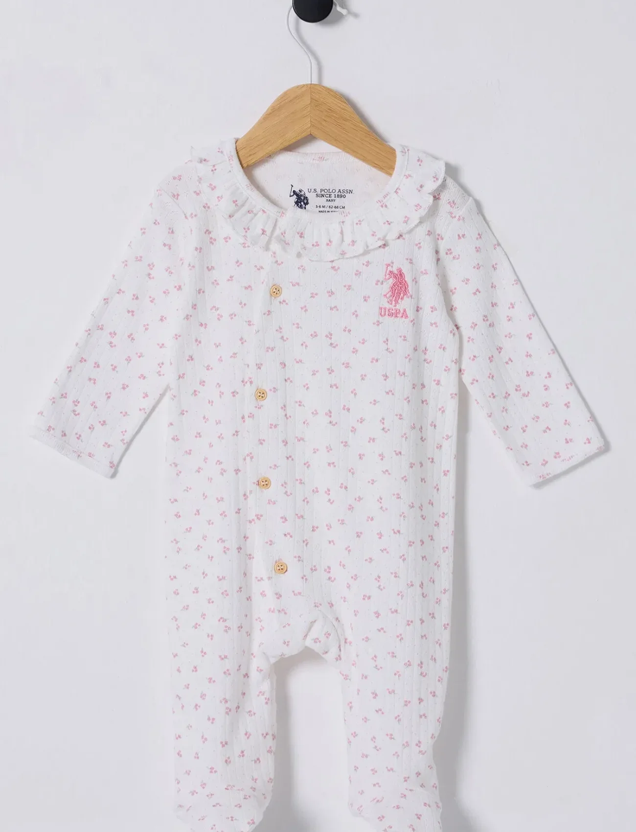 U.s Polo Bebek Tulum Usb2435 Beyaz-pembe