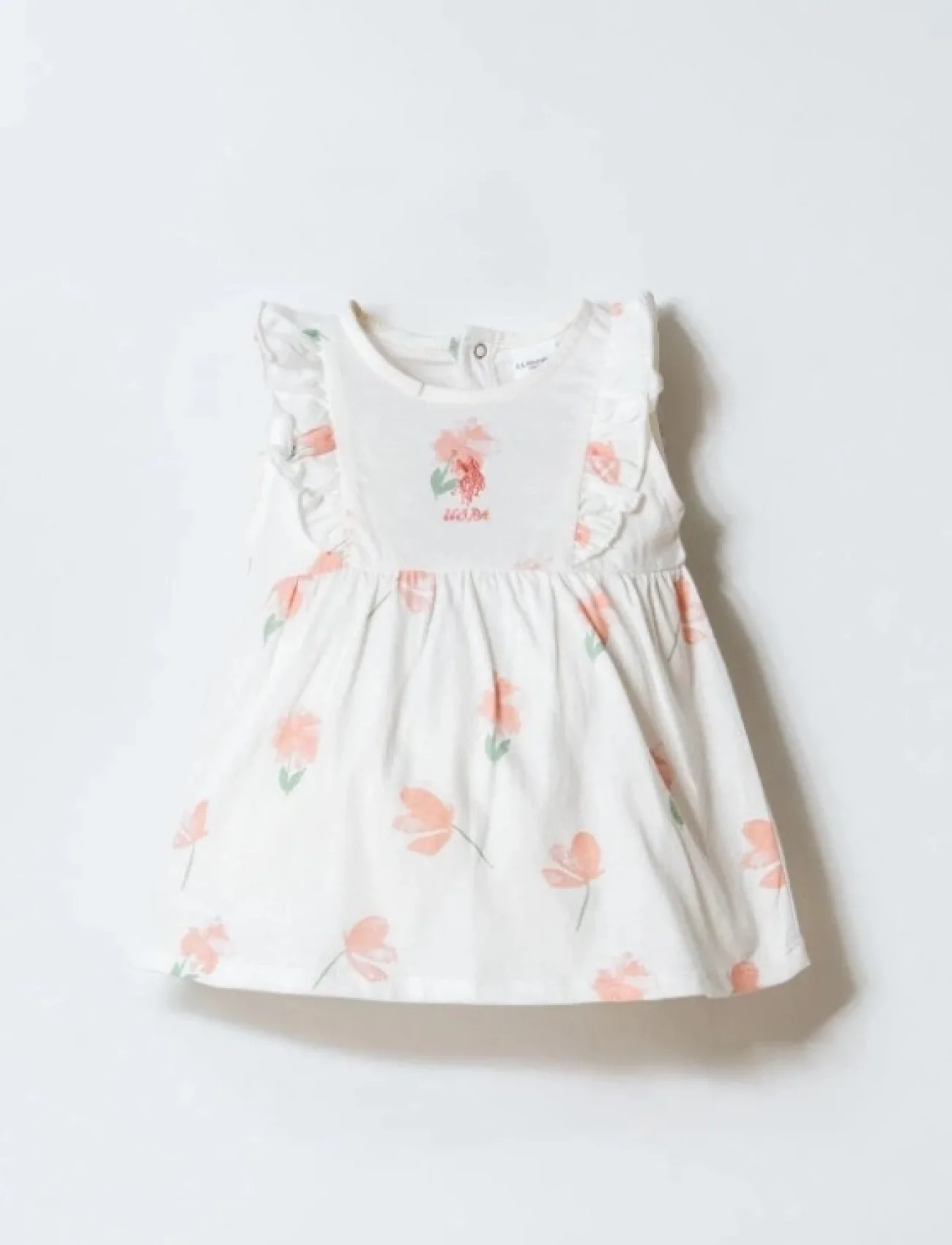 U.s. Polo Elbise Usb2985 Beyaz-pudra