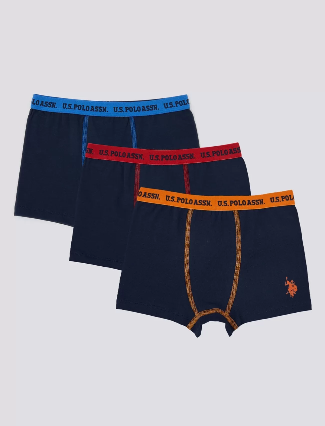 U.S. Polo Erkek Çocuk Boxer 3Lü Takım 1370 NAVY