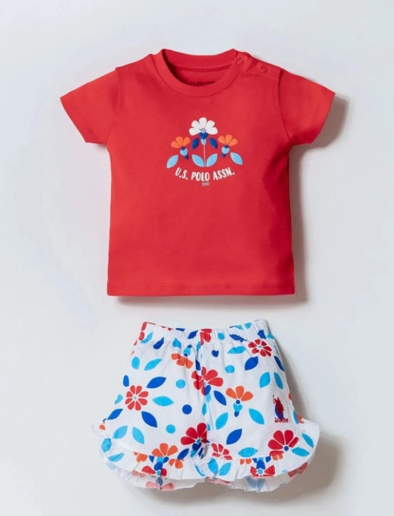 U.s. Polo Şortlu Takım Usb2999 Nar Çiçeği
