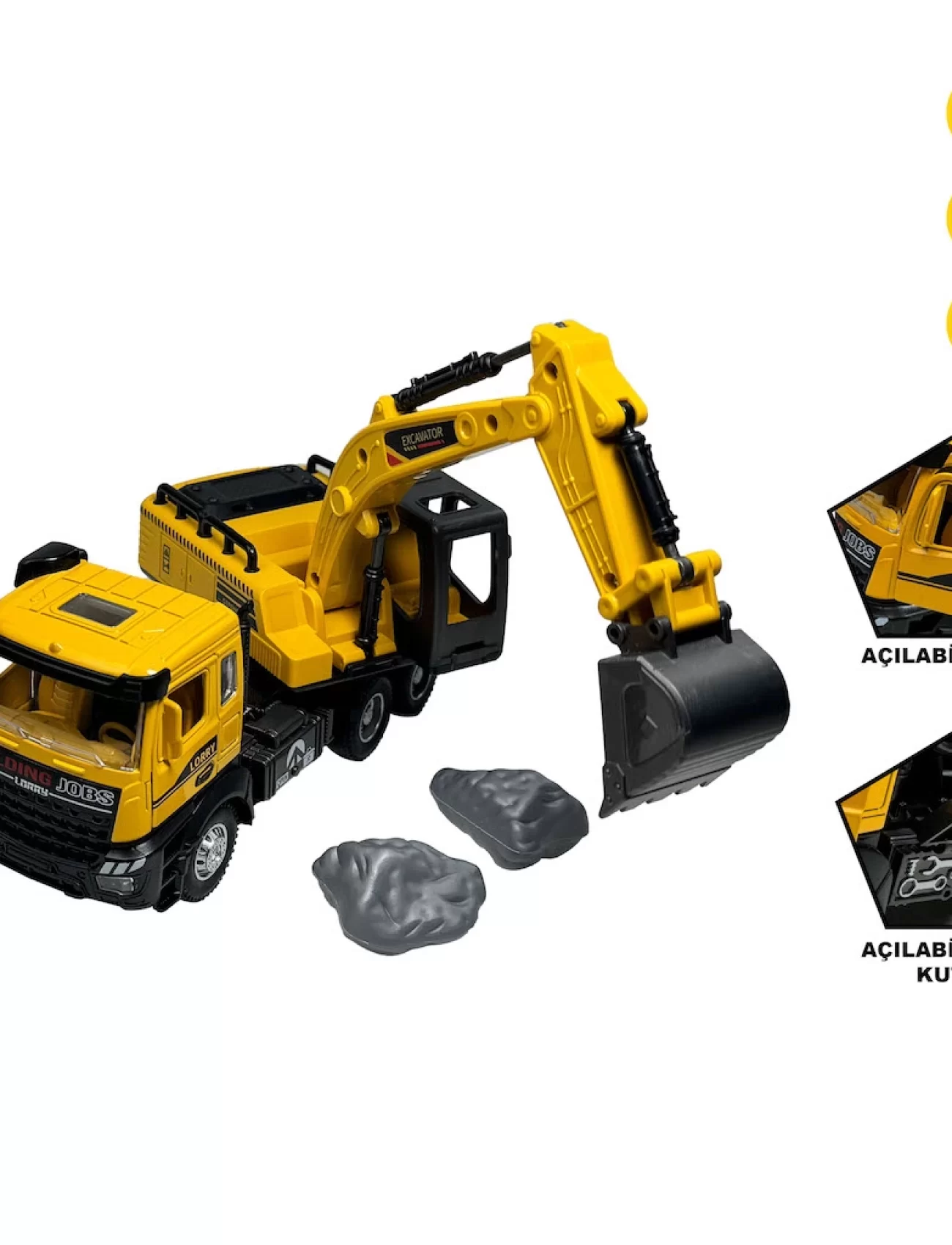 Vardem Sesli Ve Işıklı Çek Bırak Kamyon Ekskavatör Xx992-01ab
