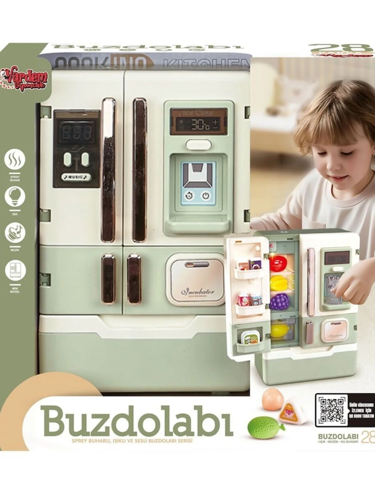 VRD10650 IŞIKLI VE SESLİ AKSESUARLI BUZDOLABI