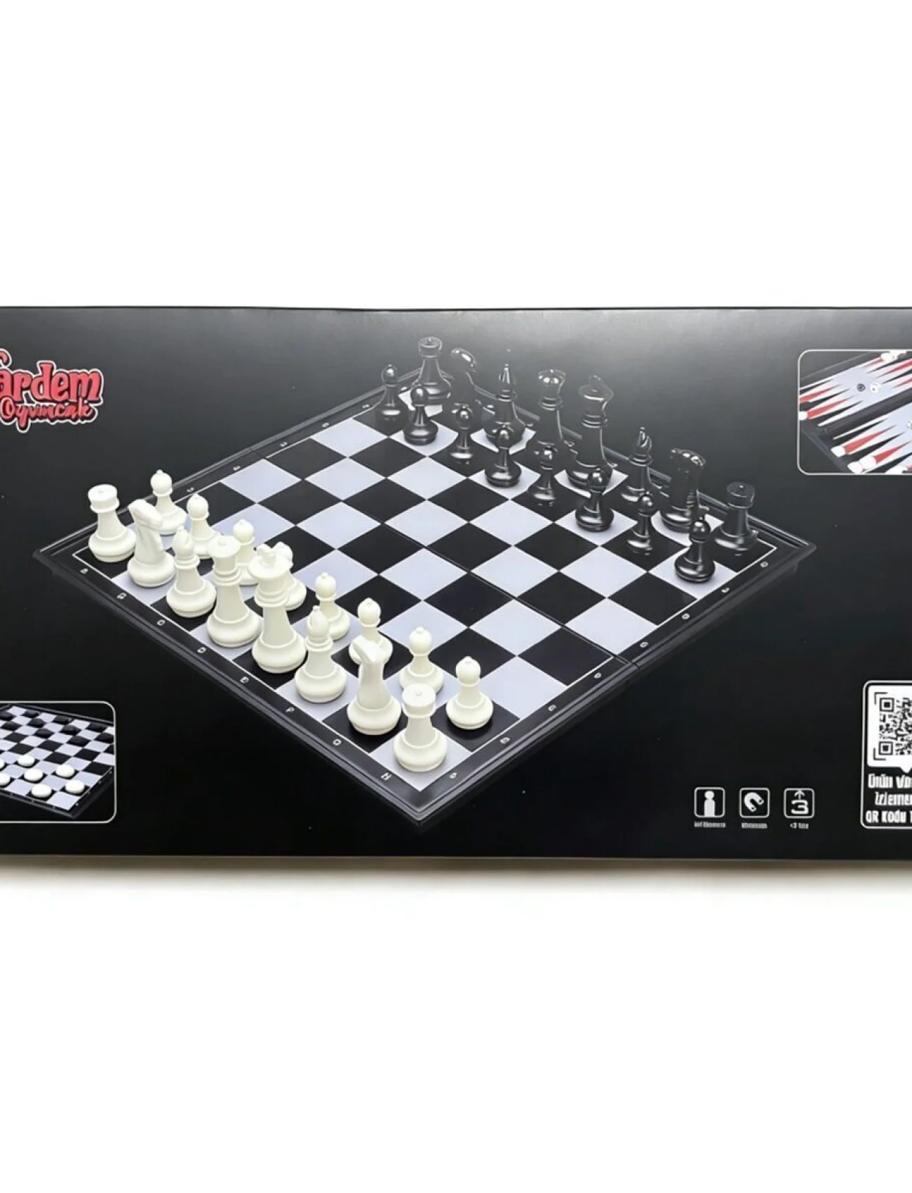 VRD10661 KATLANABİLİR SATRANÇ TAVLA VE DAMA SETİ