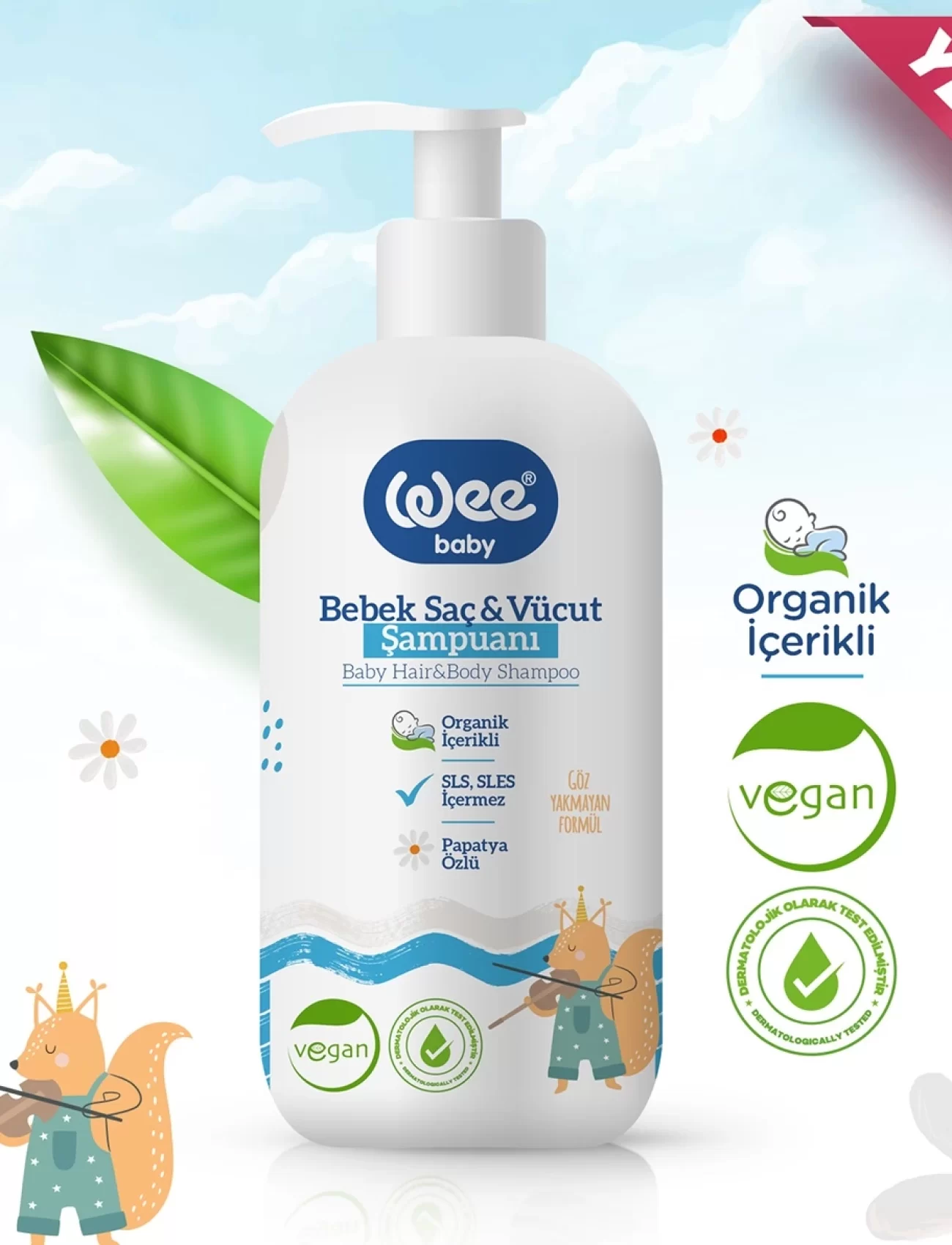 Wee Baby Bebek Saç ve Vücut Şampuanı 500 ml