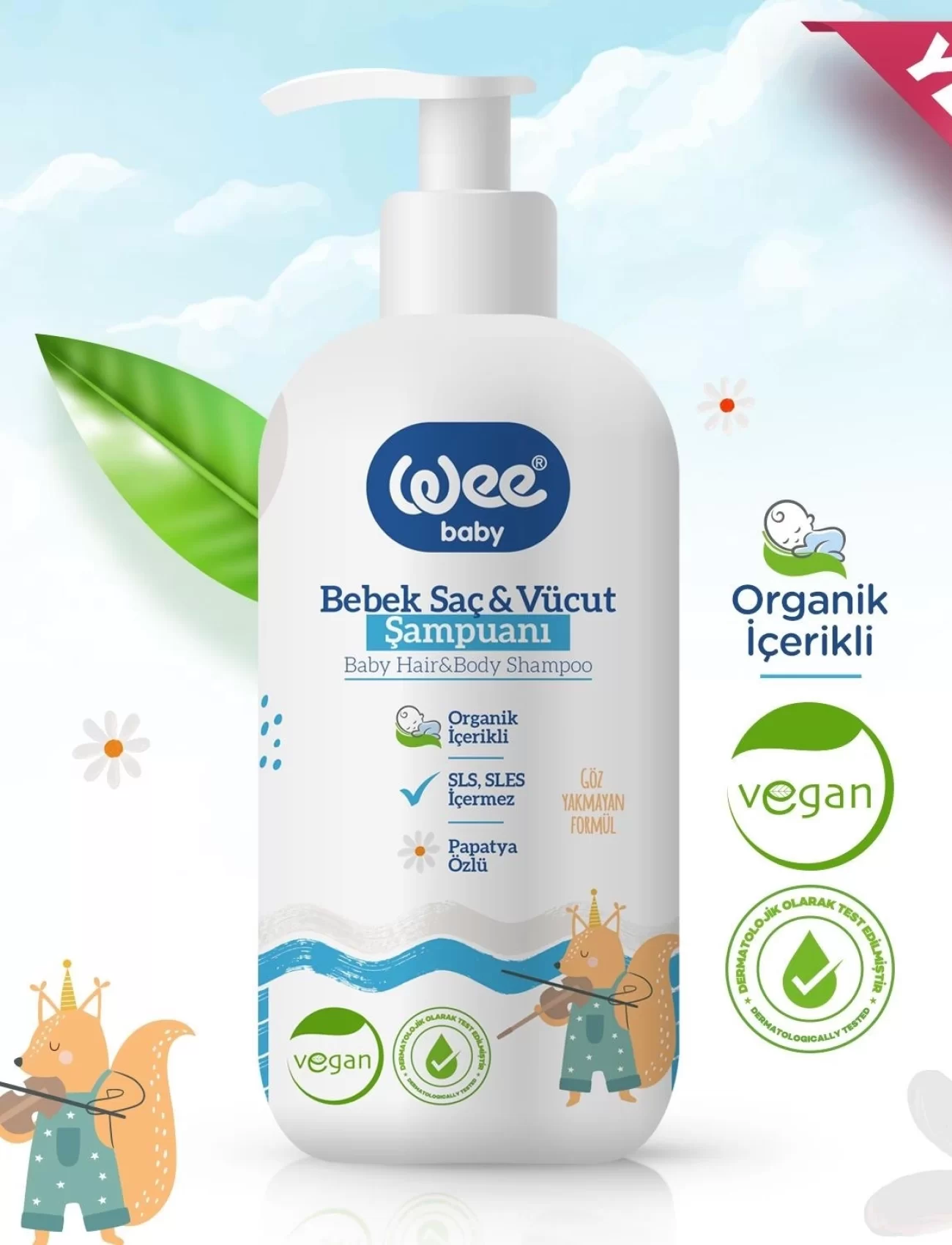 Wee Baby Bebek Saç ve Vücut Şampuanı 750 ml