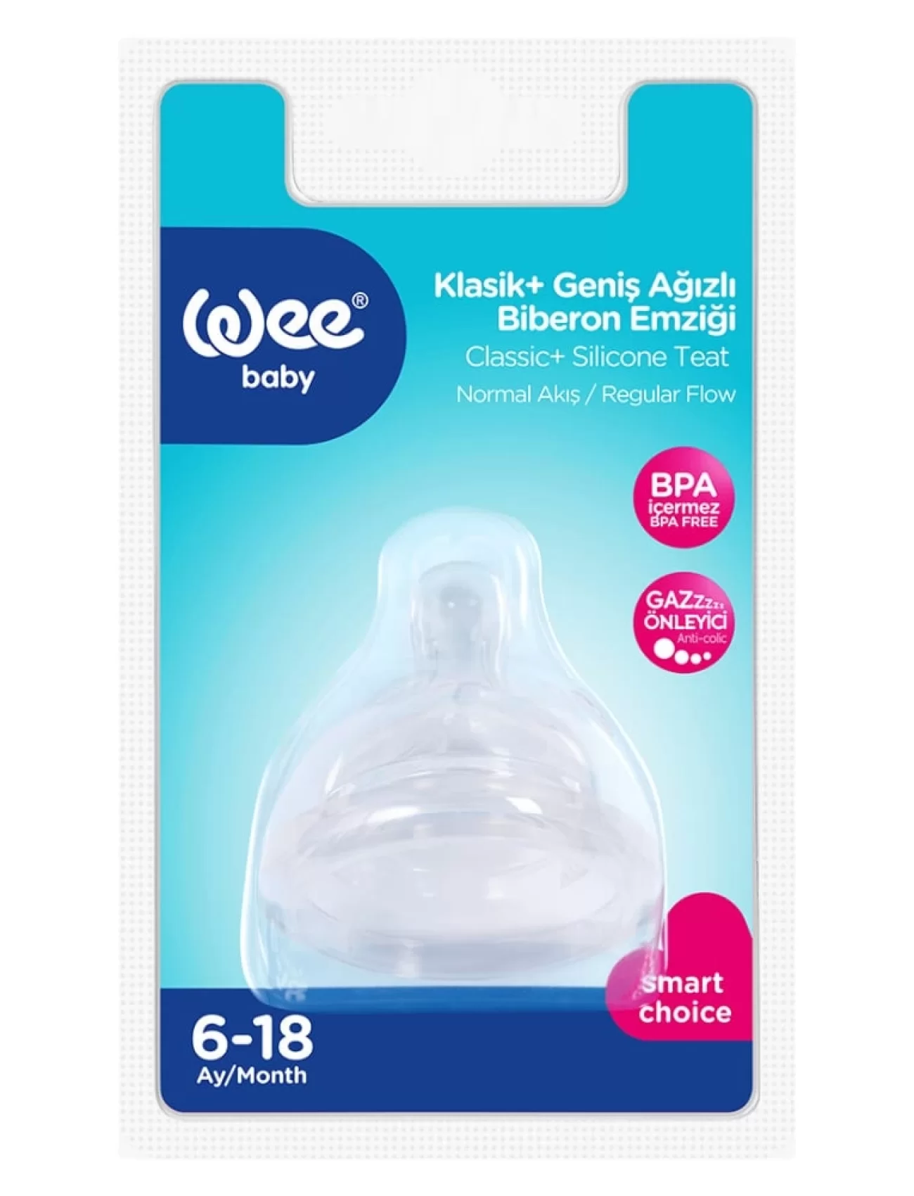 Wee Baby Geniş Ağızlı Biberon Emziği Normal Akış No:2 853