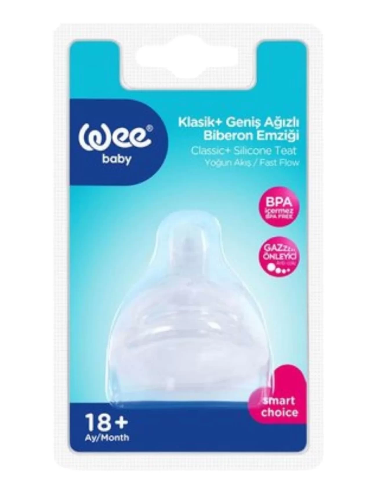 Wee Baby Geniş Ağızlı Biberon Emziği Yoğun Akış No:3 854