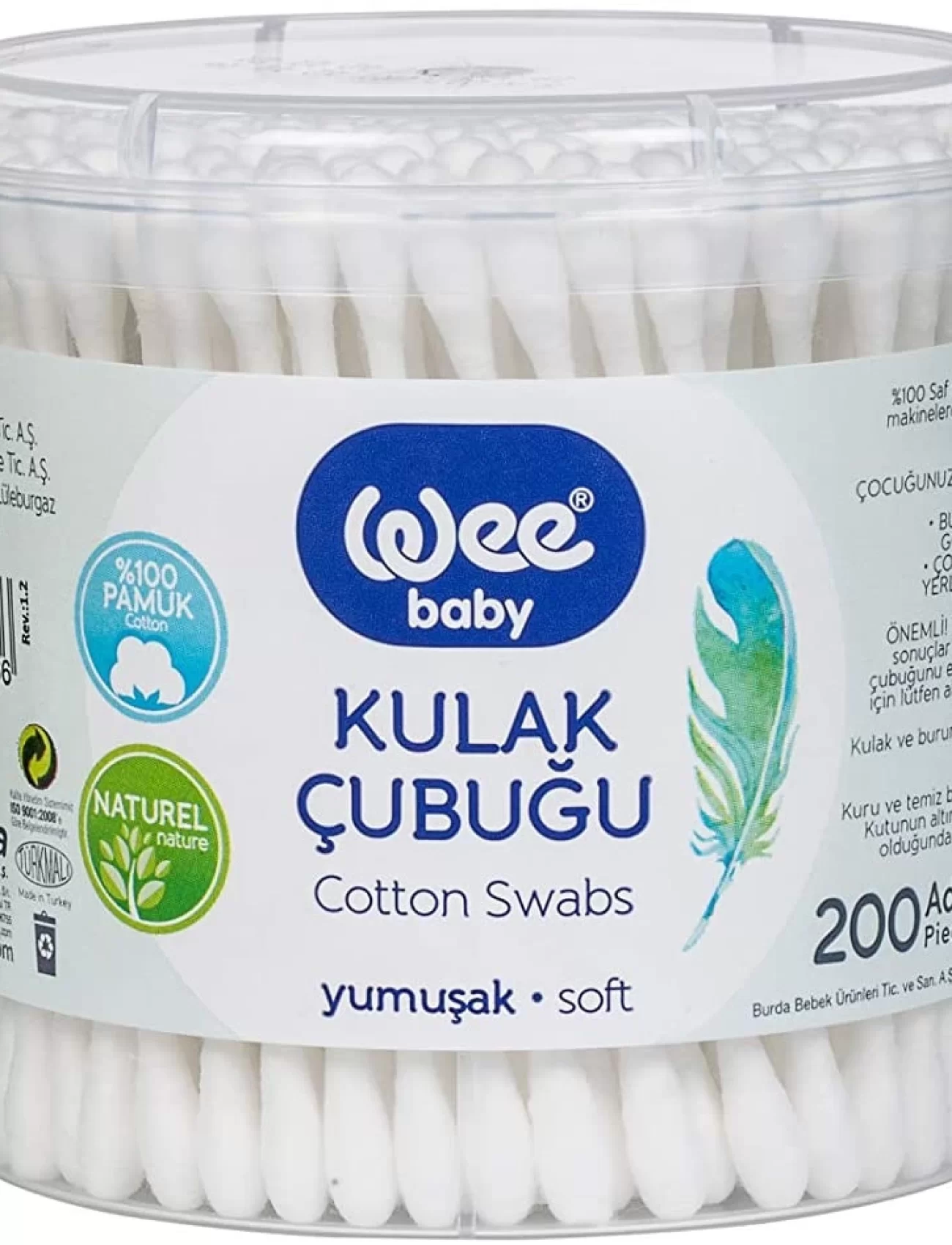 Wee Baby Kulak Temizleme Çubuğu (200 Adet) 906