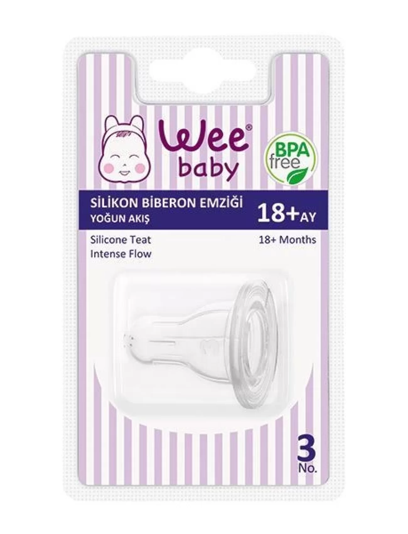 Wee Baby Silikon Biberon Emziği Yoğun Akış No:3 822